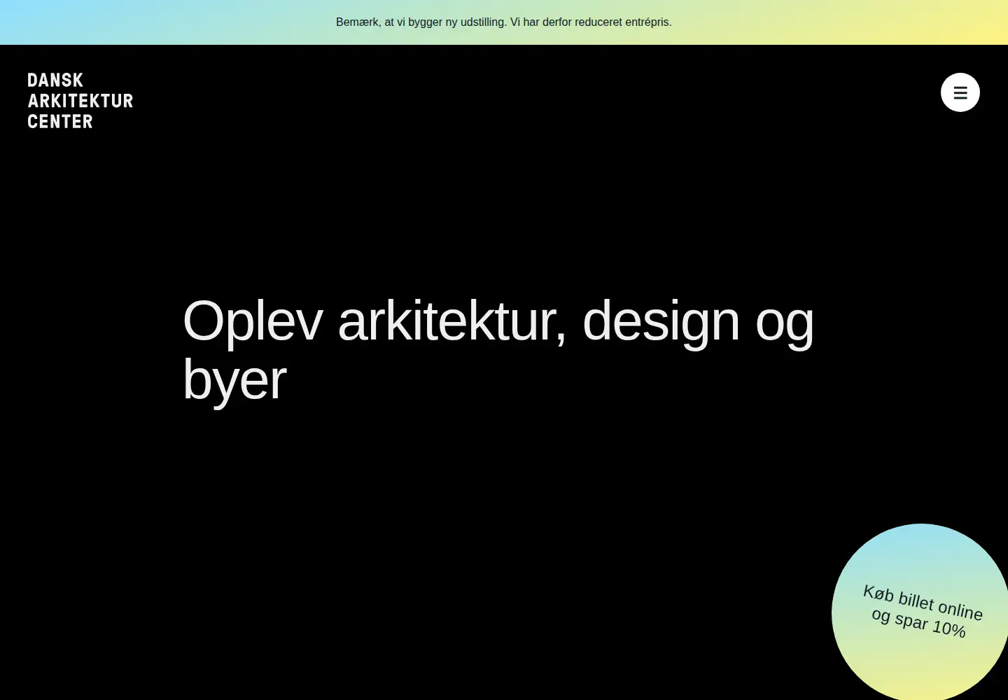 Screenshot of dac.dk