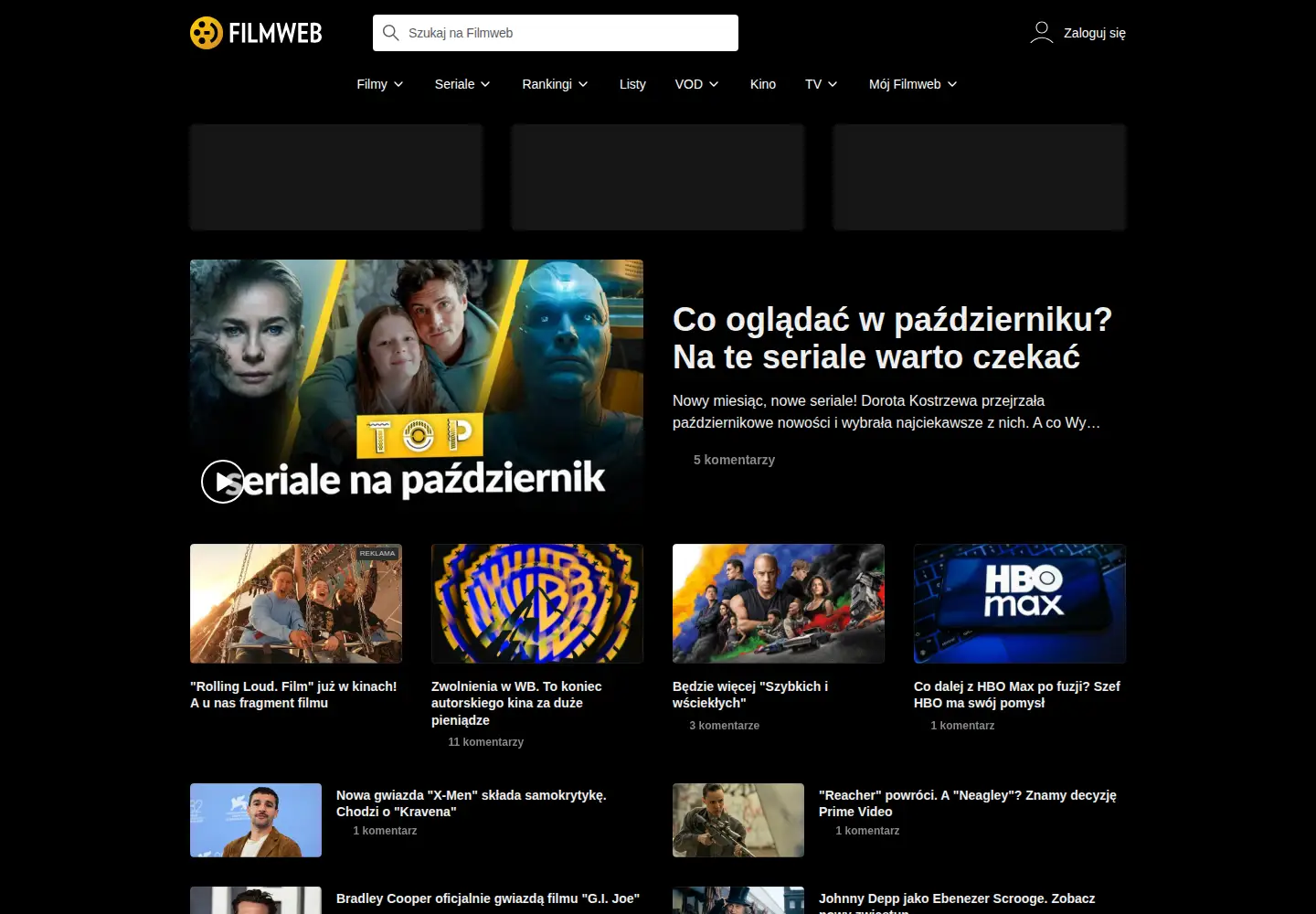 Screenshot of filmweb.pl