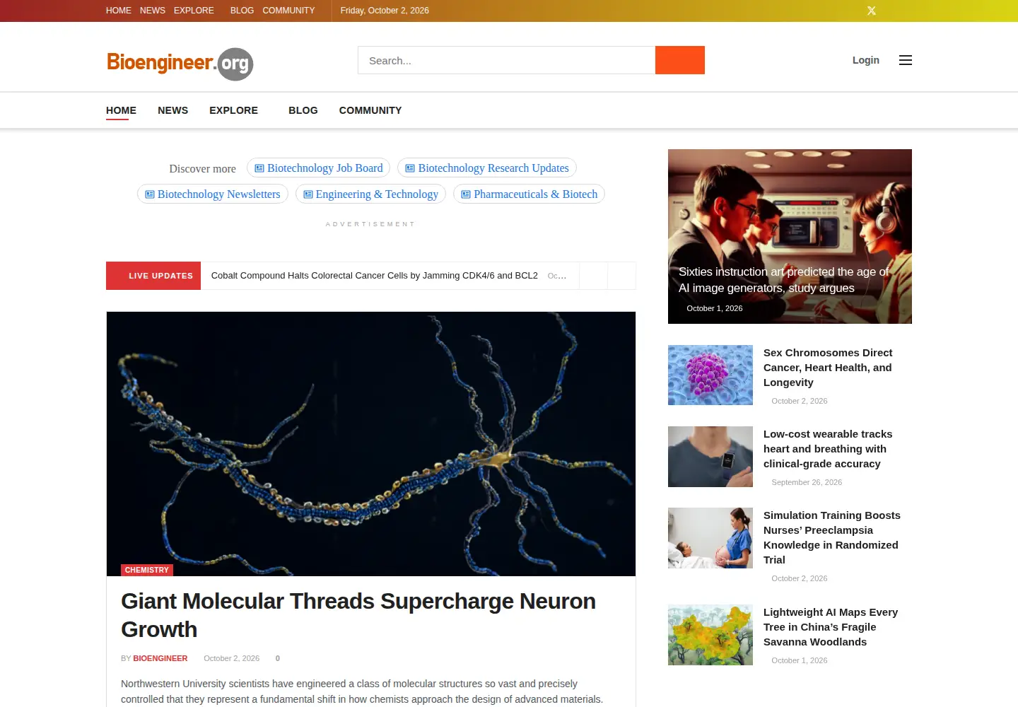Screenshot of bioengineer.org
