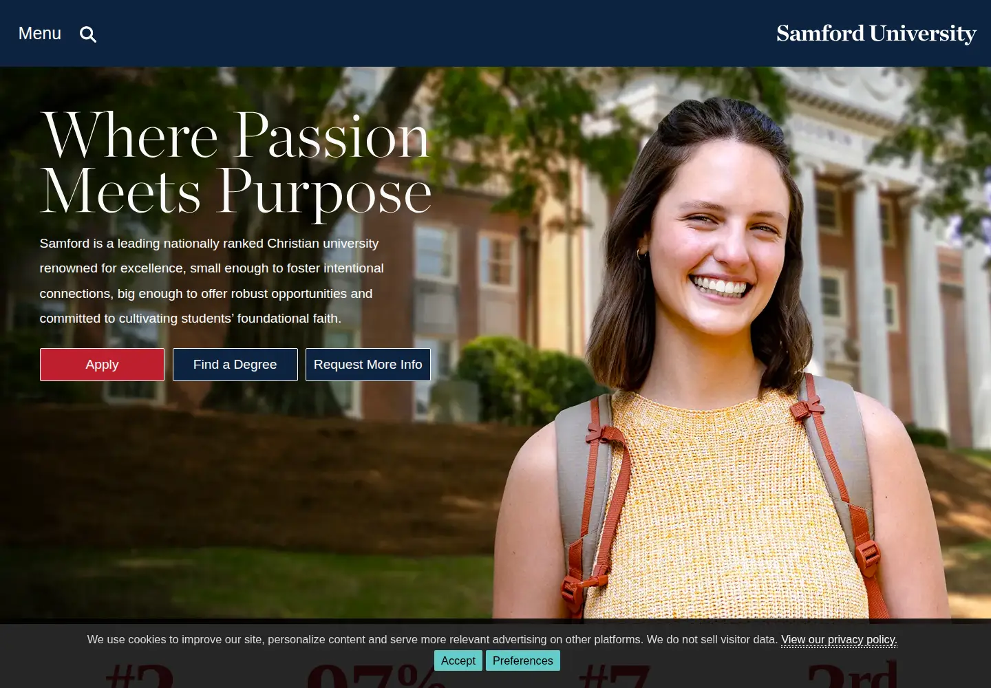 Screenshot of samford.edu