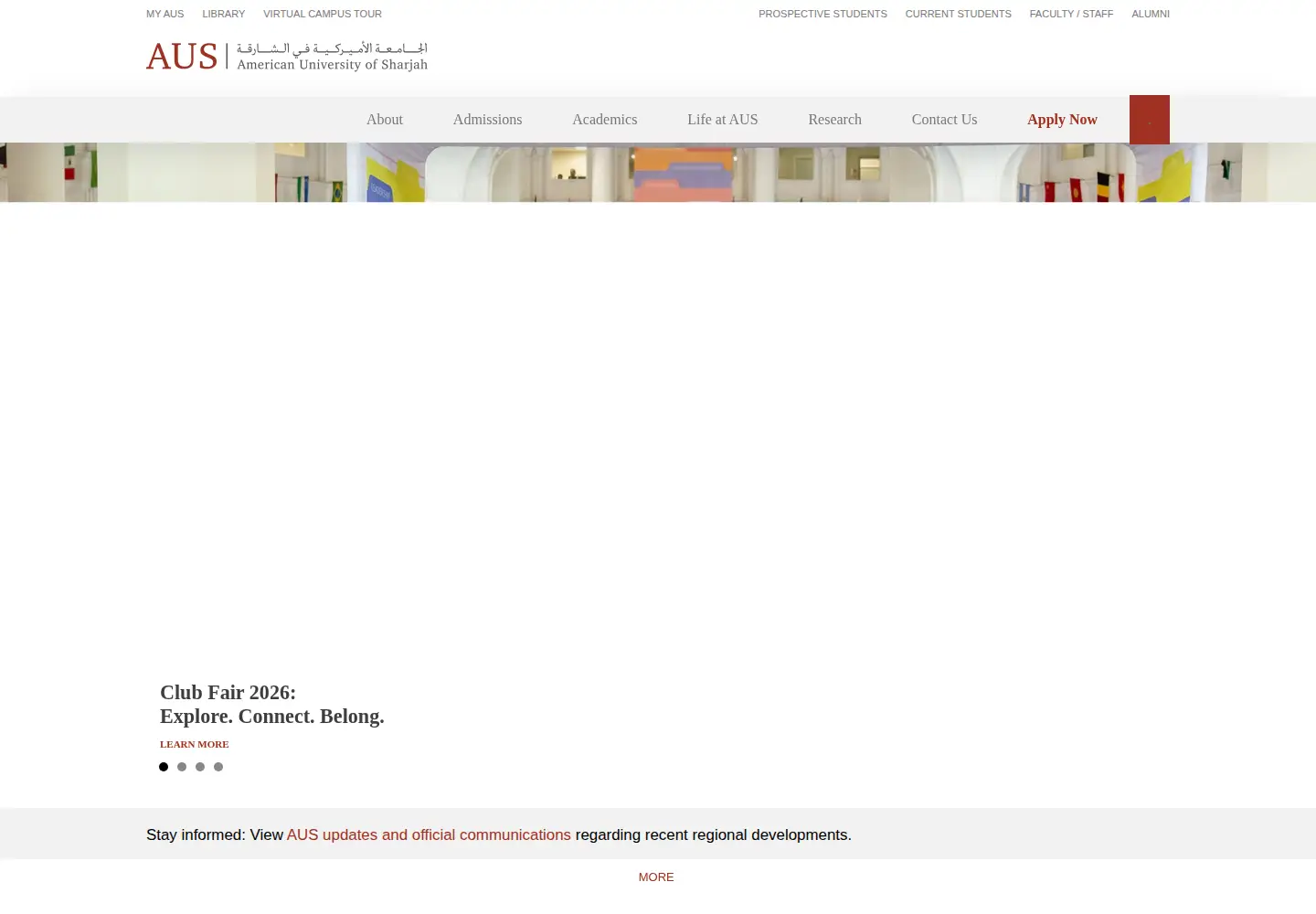 Screenshot of aus.edu