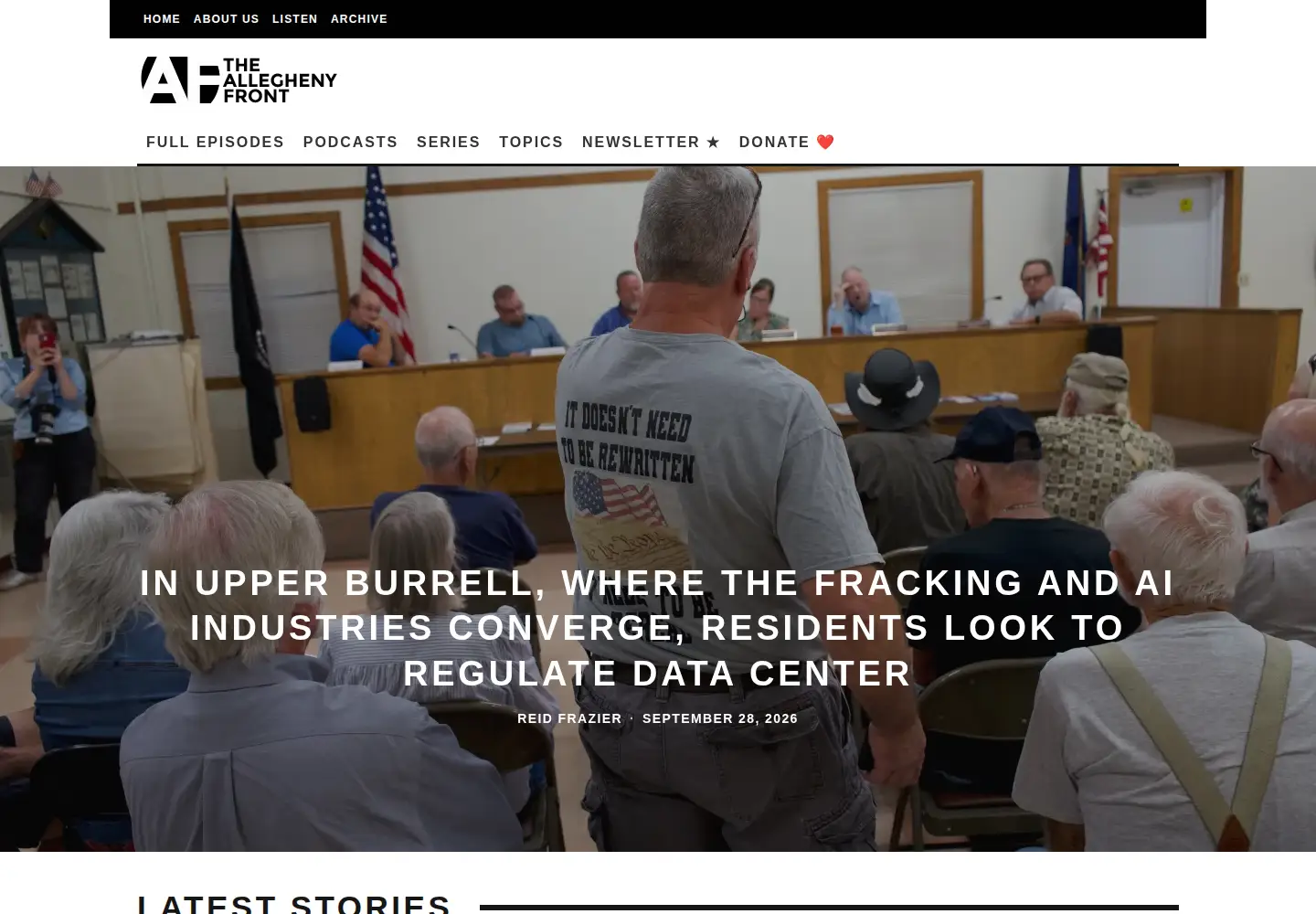 Screenshot of alleghenyfront.org