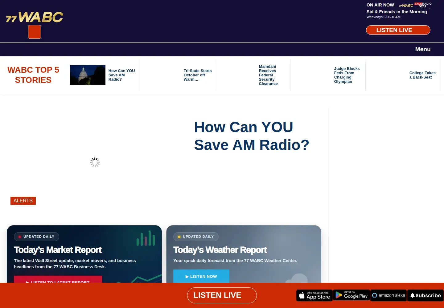Screenshot of wabcradio.com