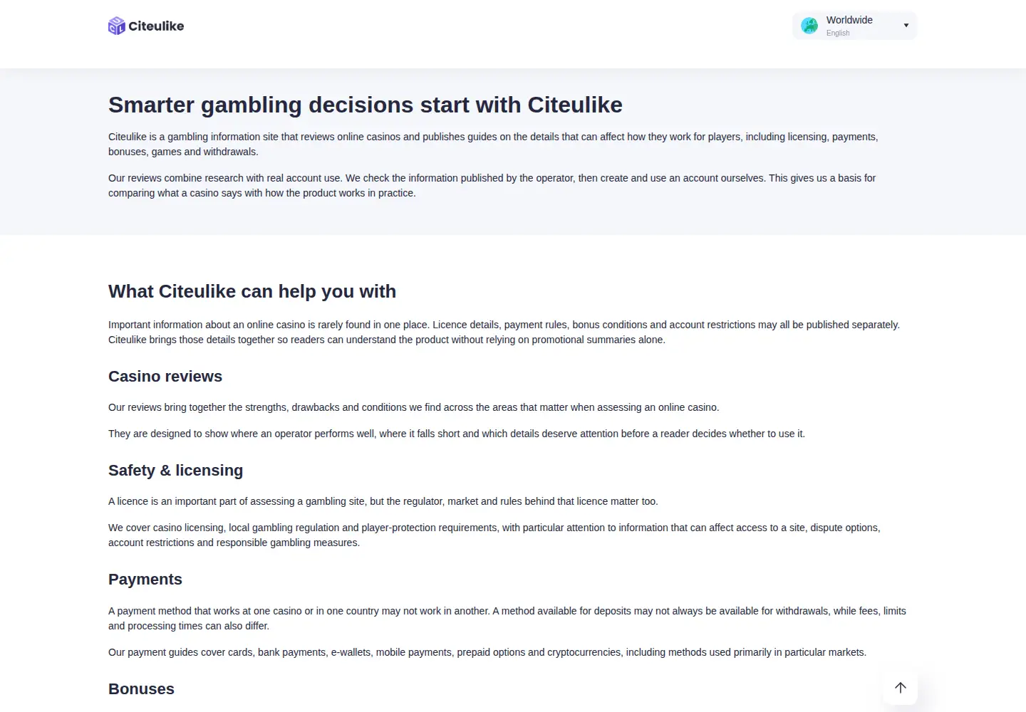 Screenshot of citeulike.org