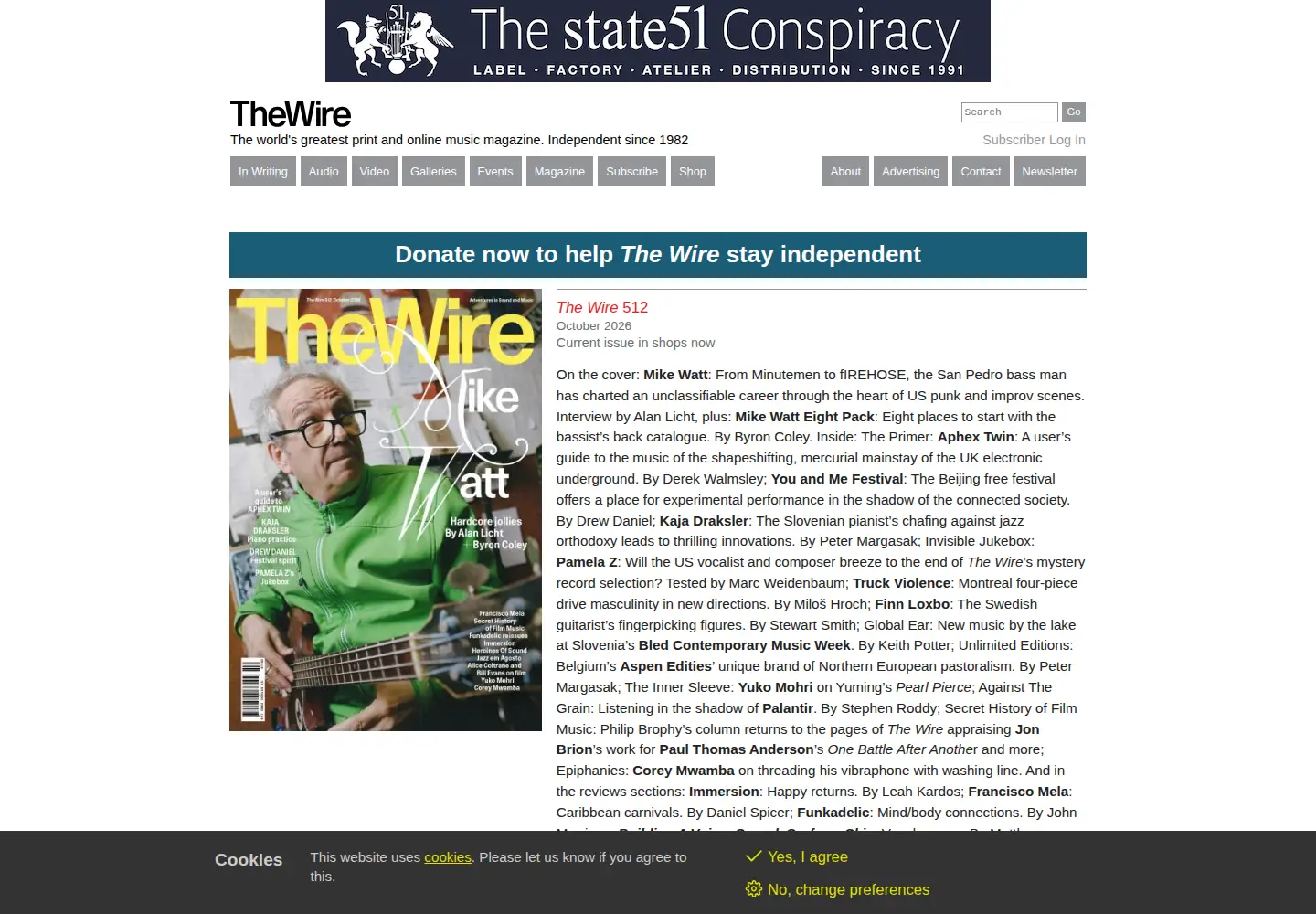 Screenshot of thewire.co.uk