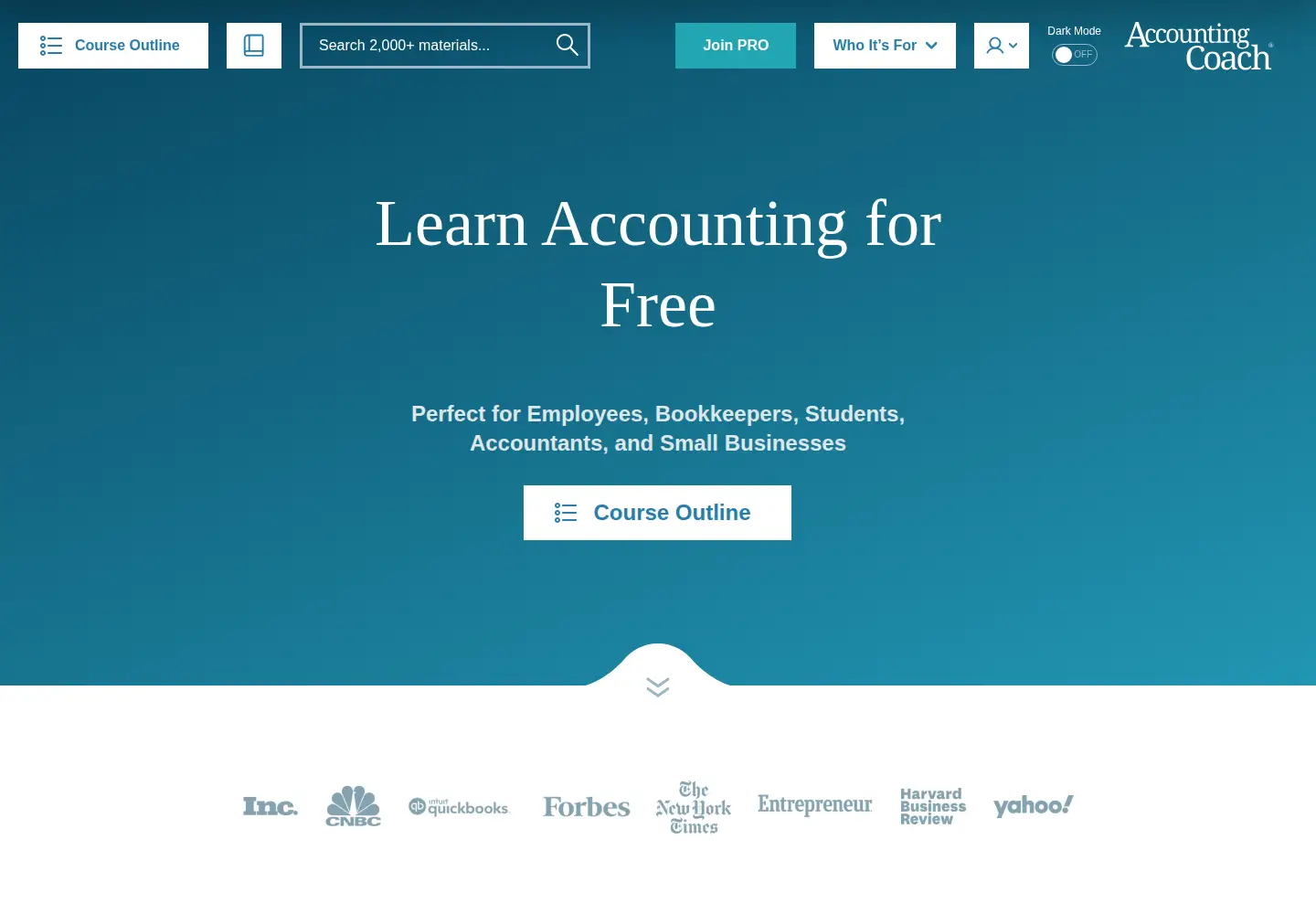 Screenshot of accountingcoach.com