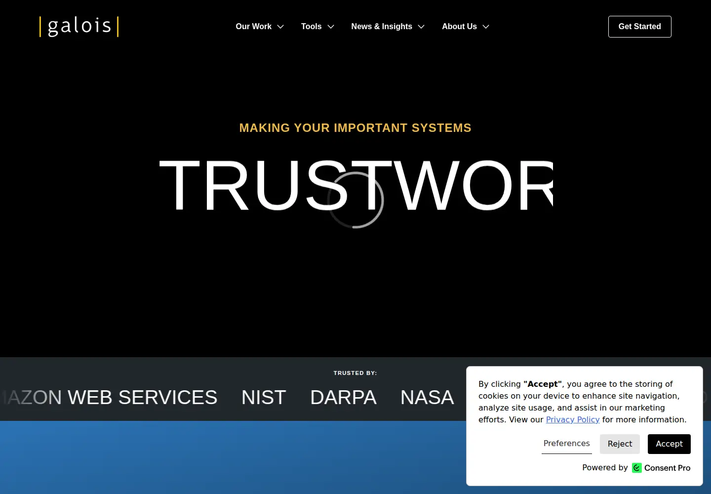 Screenshot of galois.com