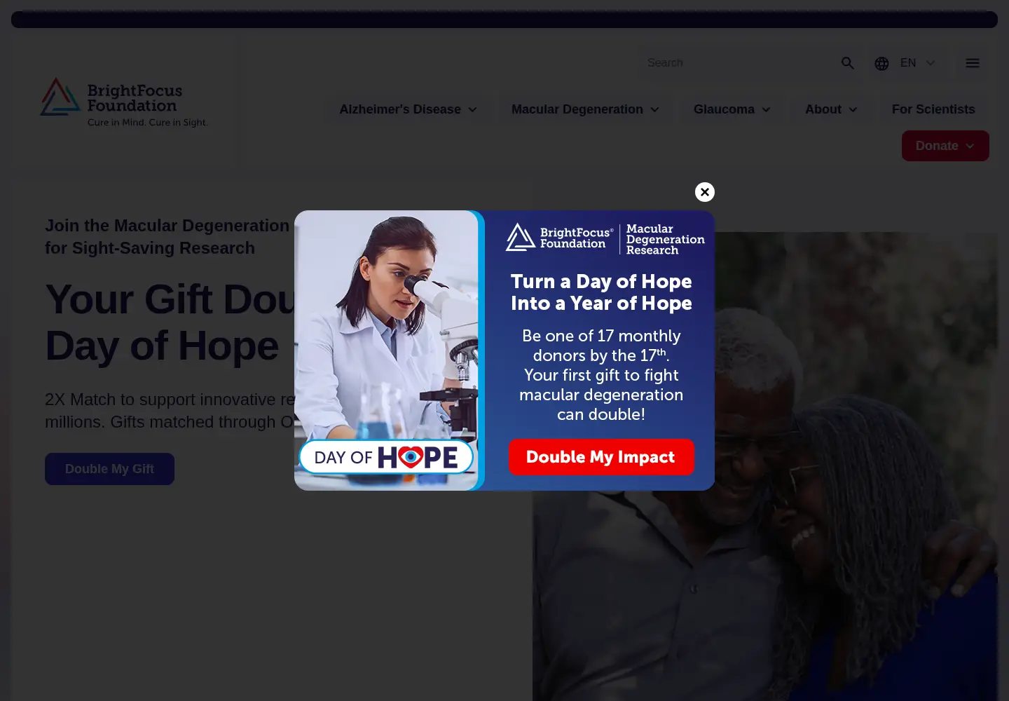 Screenshot of brightfocus.org