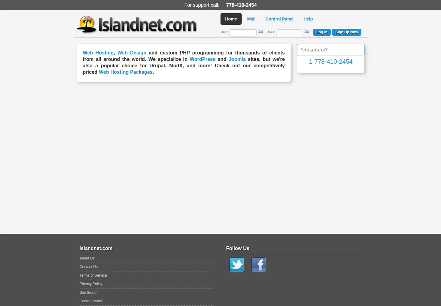 Screenshot of islandnet.com