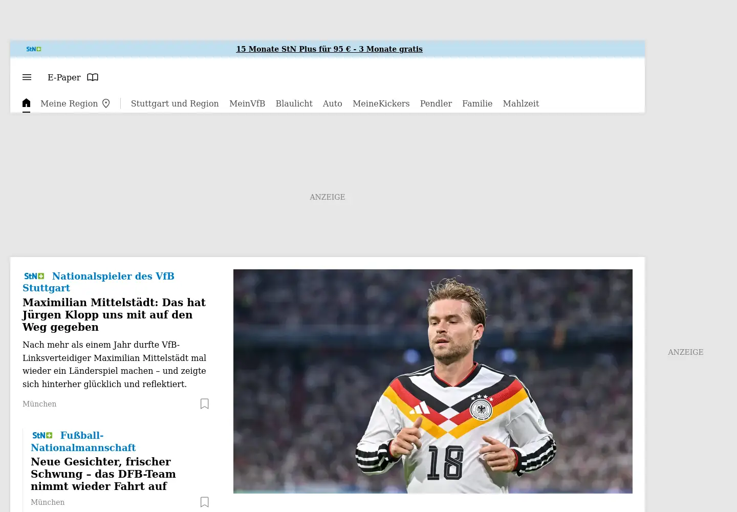 Screenshot of stuttgarter-nachrichten.de