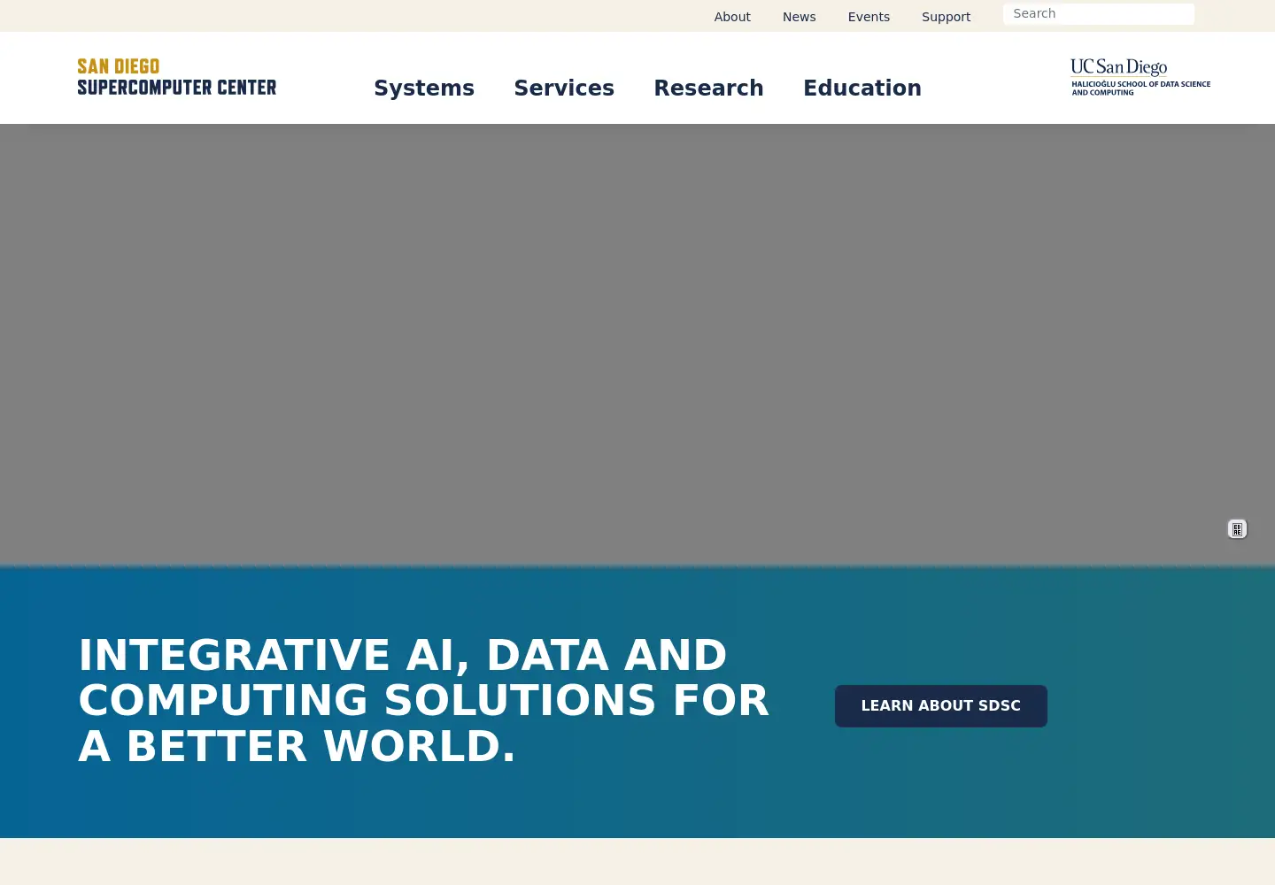 Screenshot of sdsc.edu