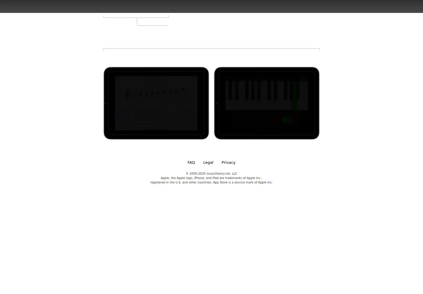 Screenshot of musictheory.net