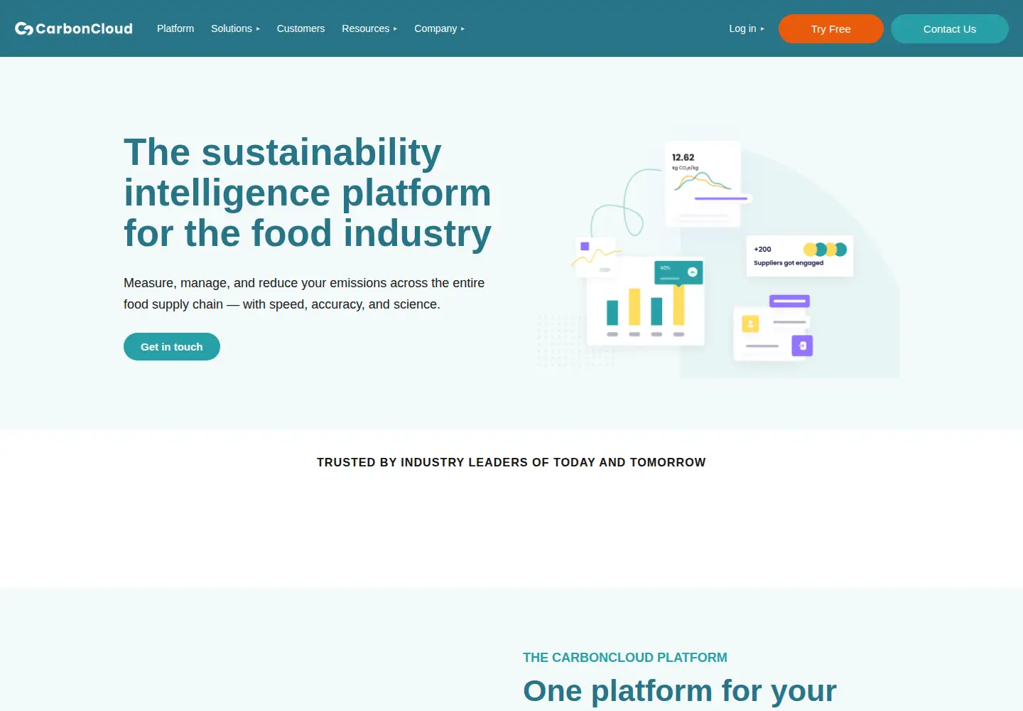 Screenshot of carboncloud.com