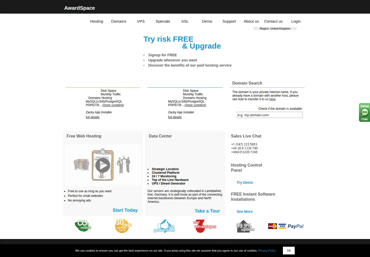 Screenshot of awardspace.info