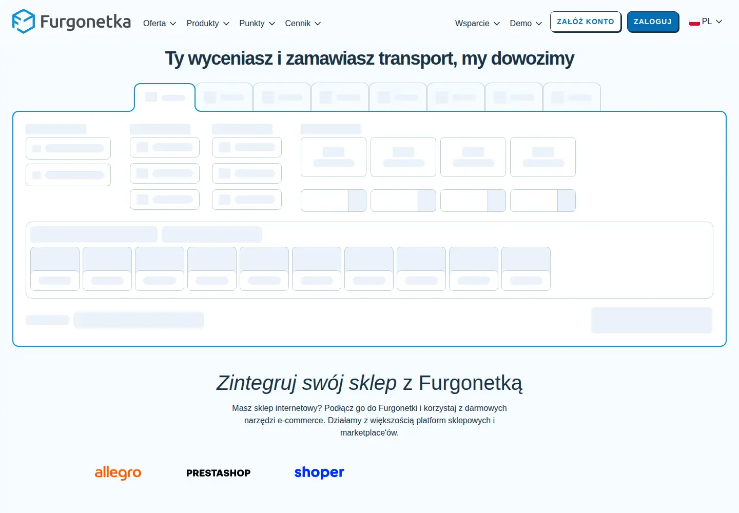 Screenshot of furgonetka.pl