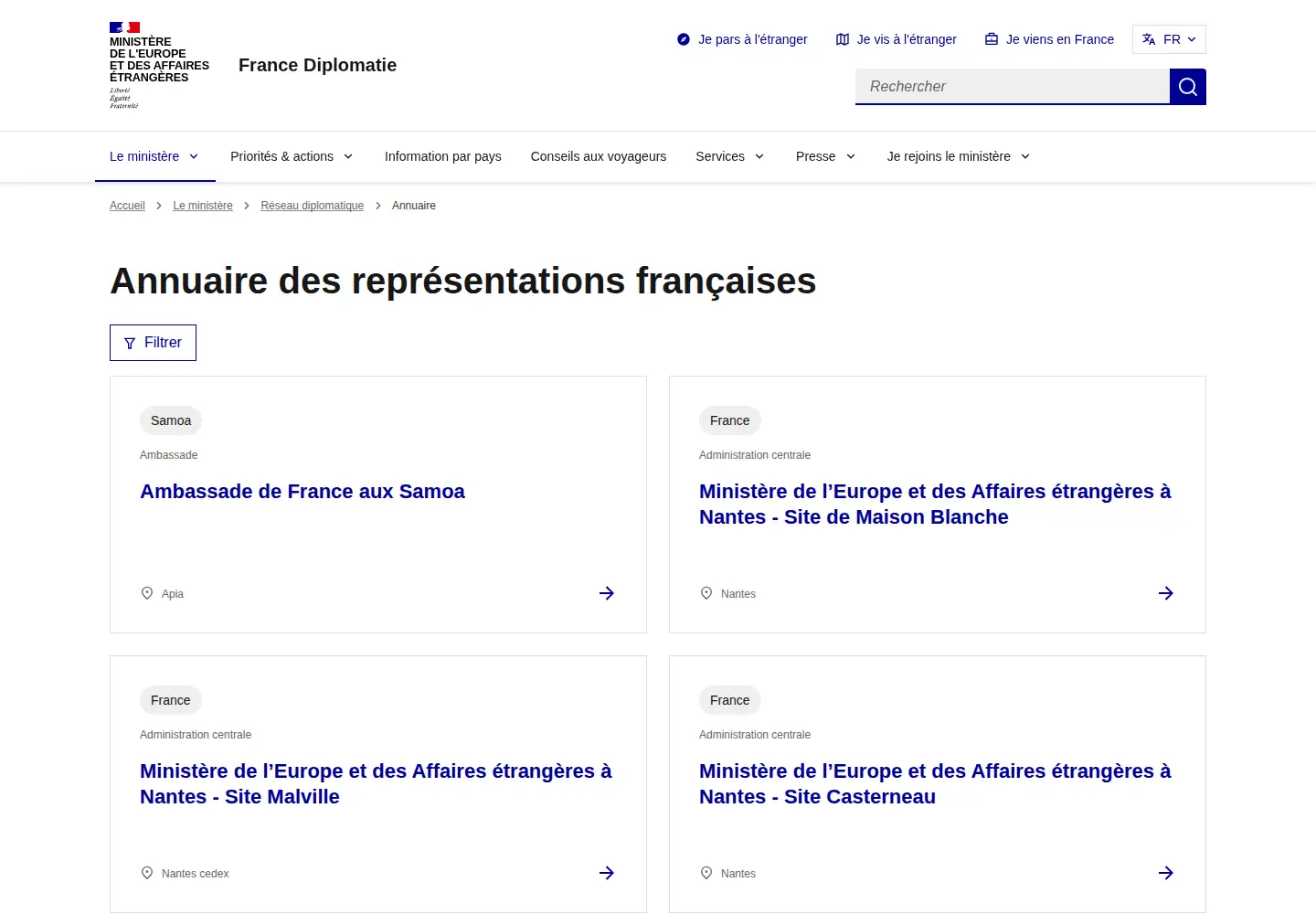 Screenshot of consulfrance.org
