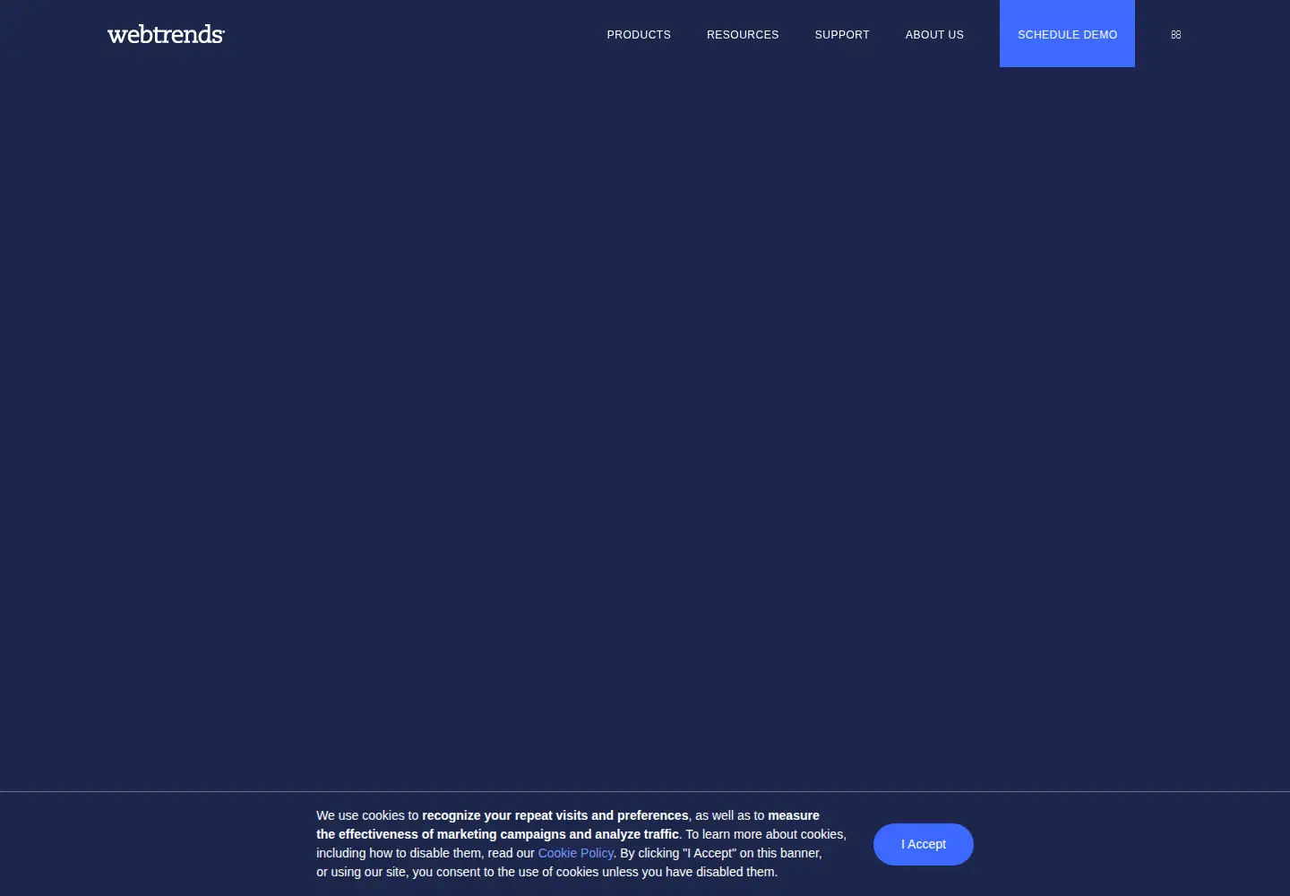 Screenshot of webtrends.com