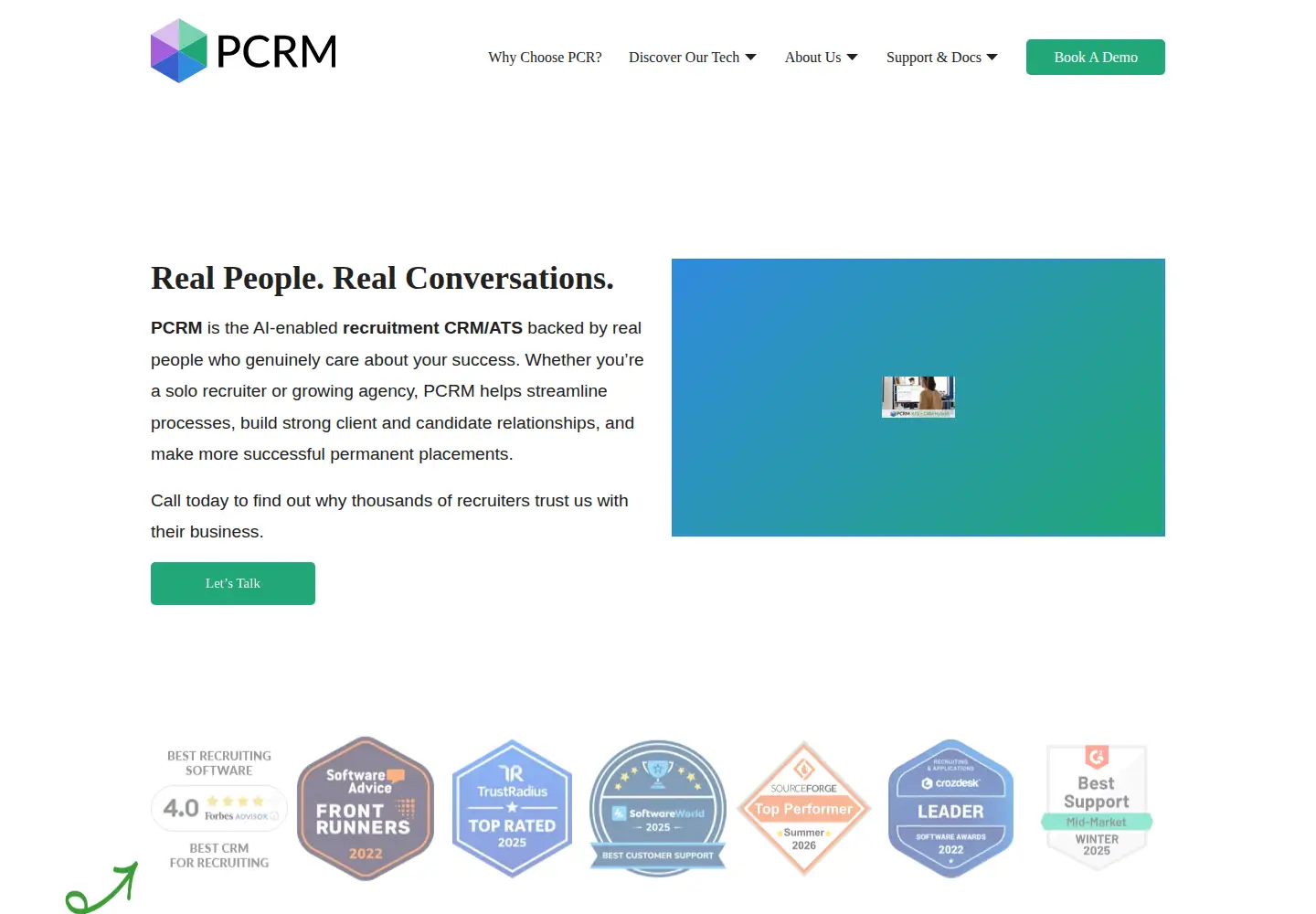 Screenshot of pcrecruiter.net