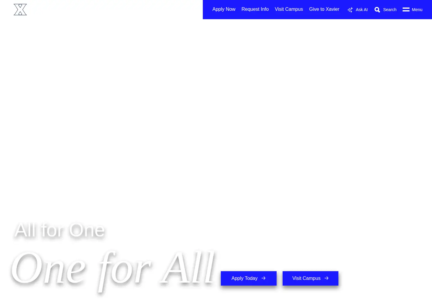 Screenshot of xavier.edu