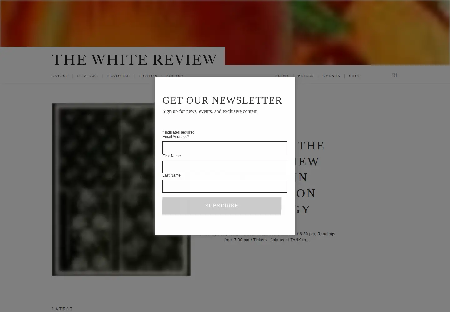 Screenshot of thewhitereview.org