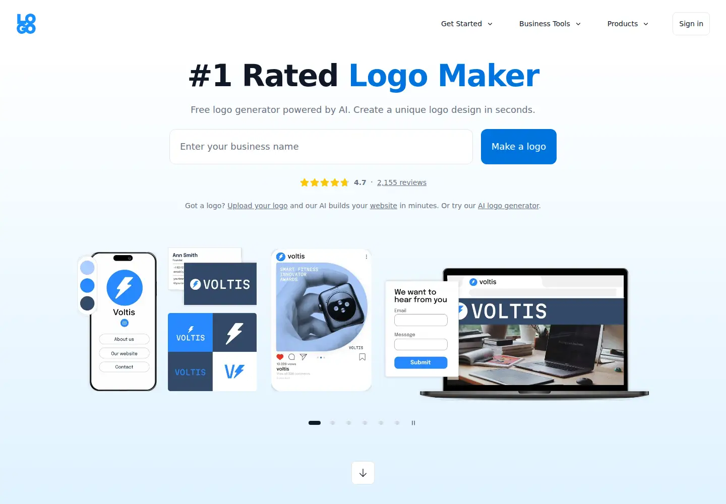 Screenshot of logo.com