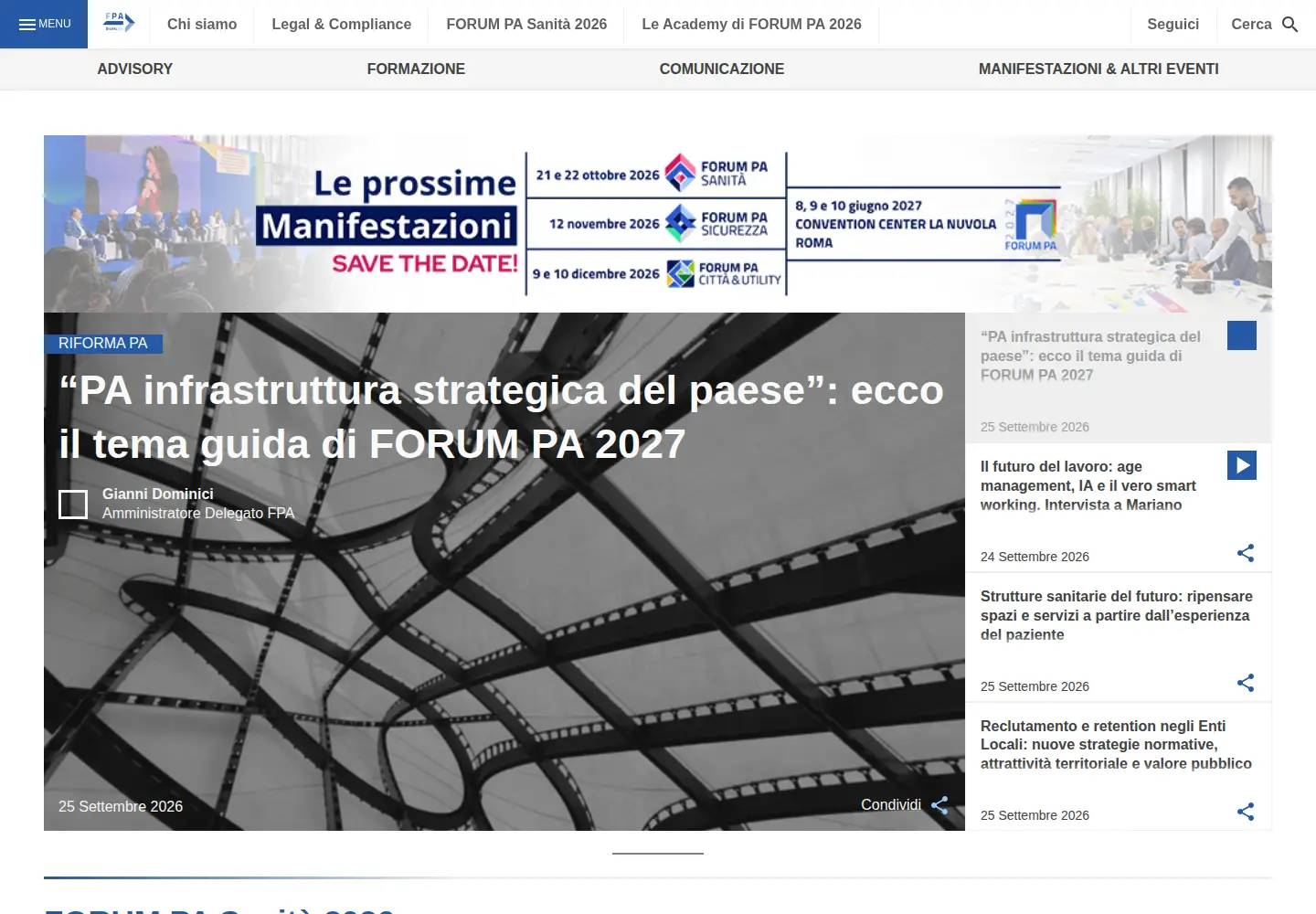 Screenshot of forumpa.it