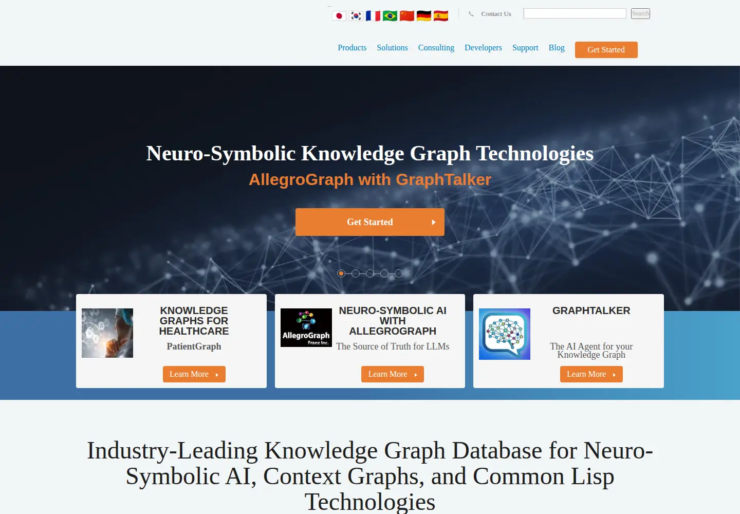 Screenshot of franz.com