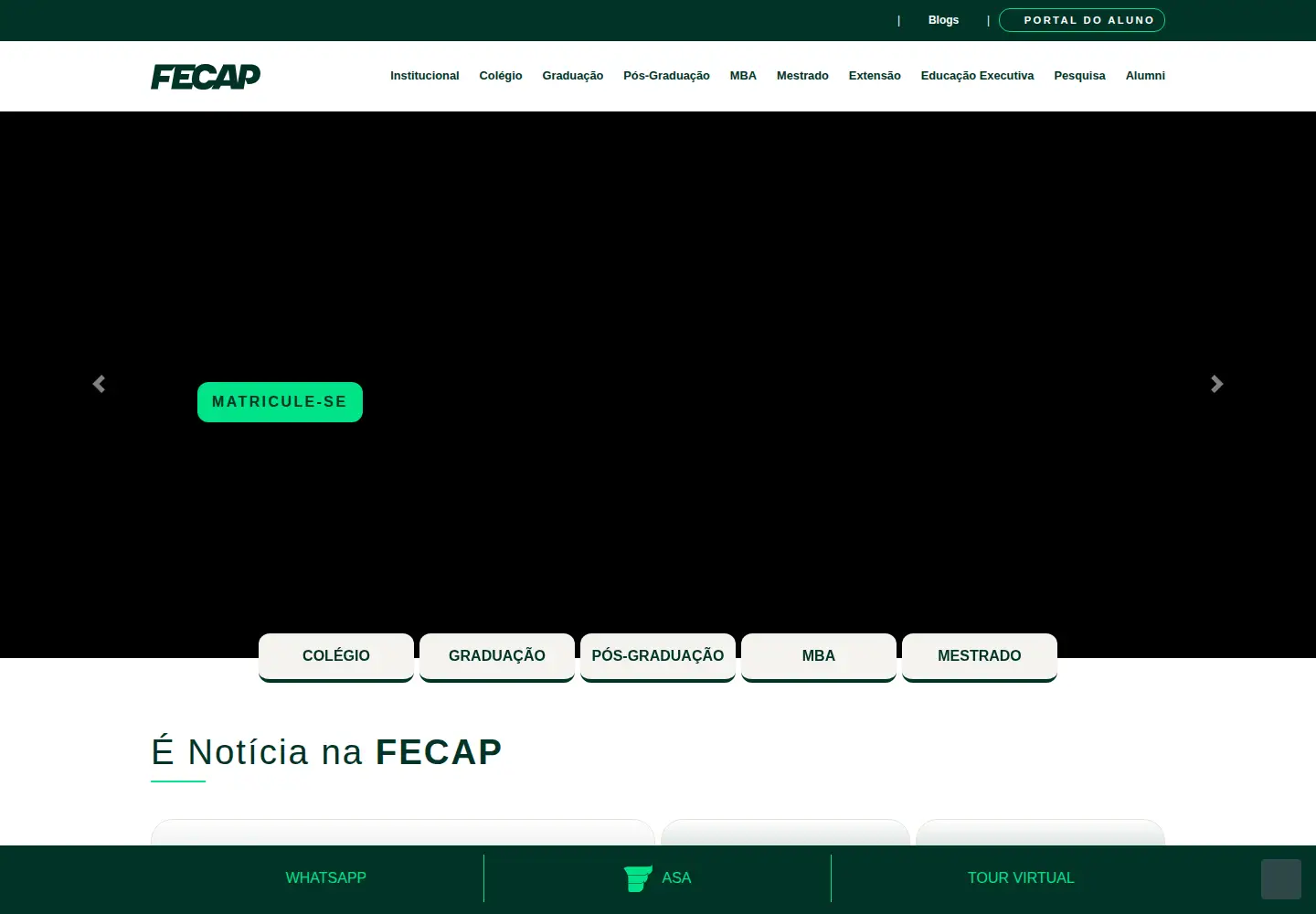 Screenshot of fecap.br