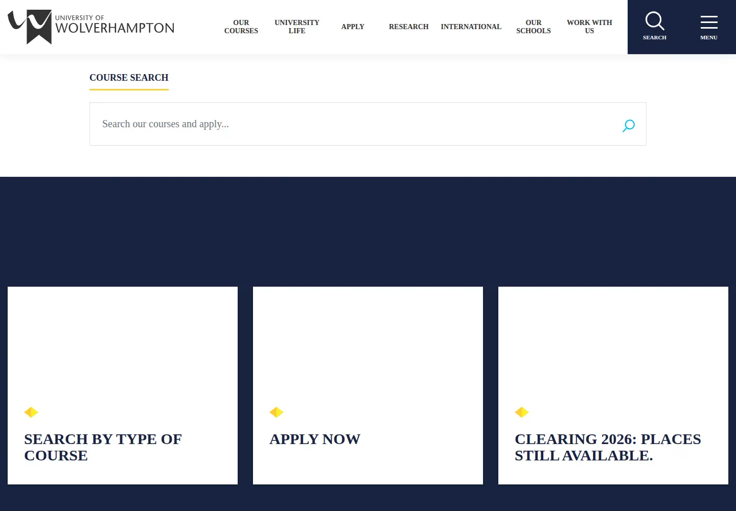 Screenshot of wlv.ac.uk