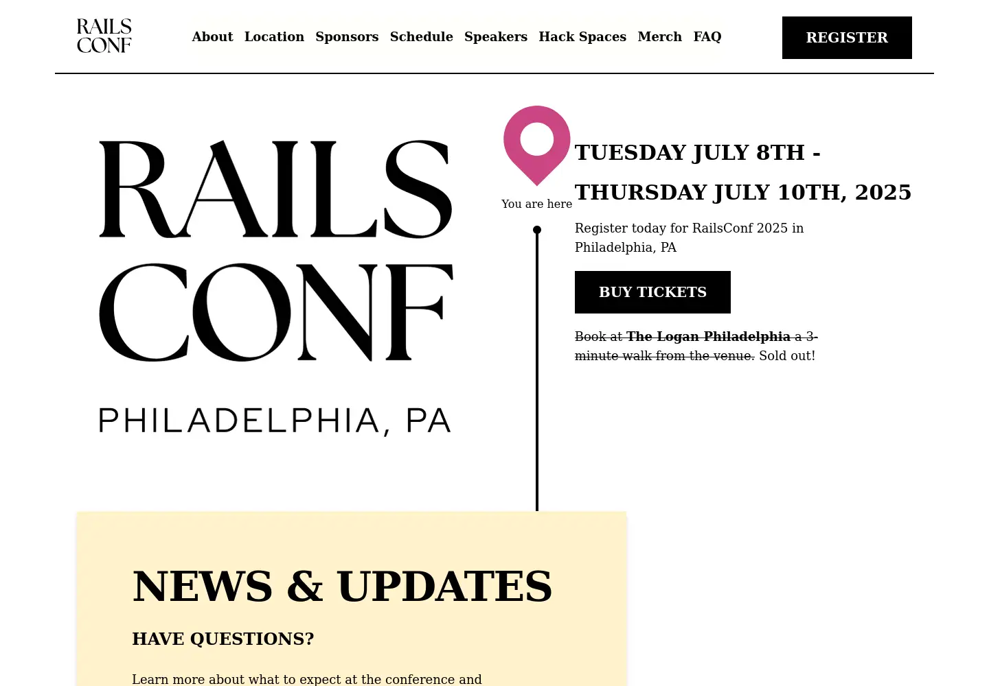 Screenshot of railsconf.com