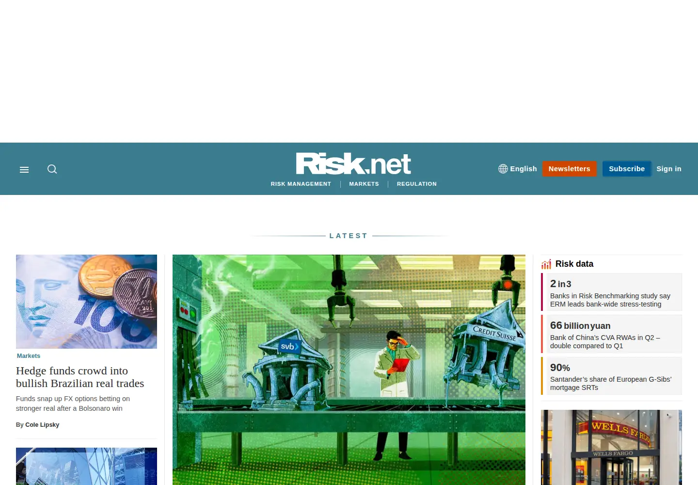 Screenshot of risk.net