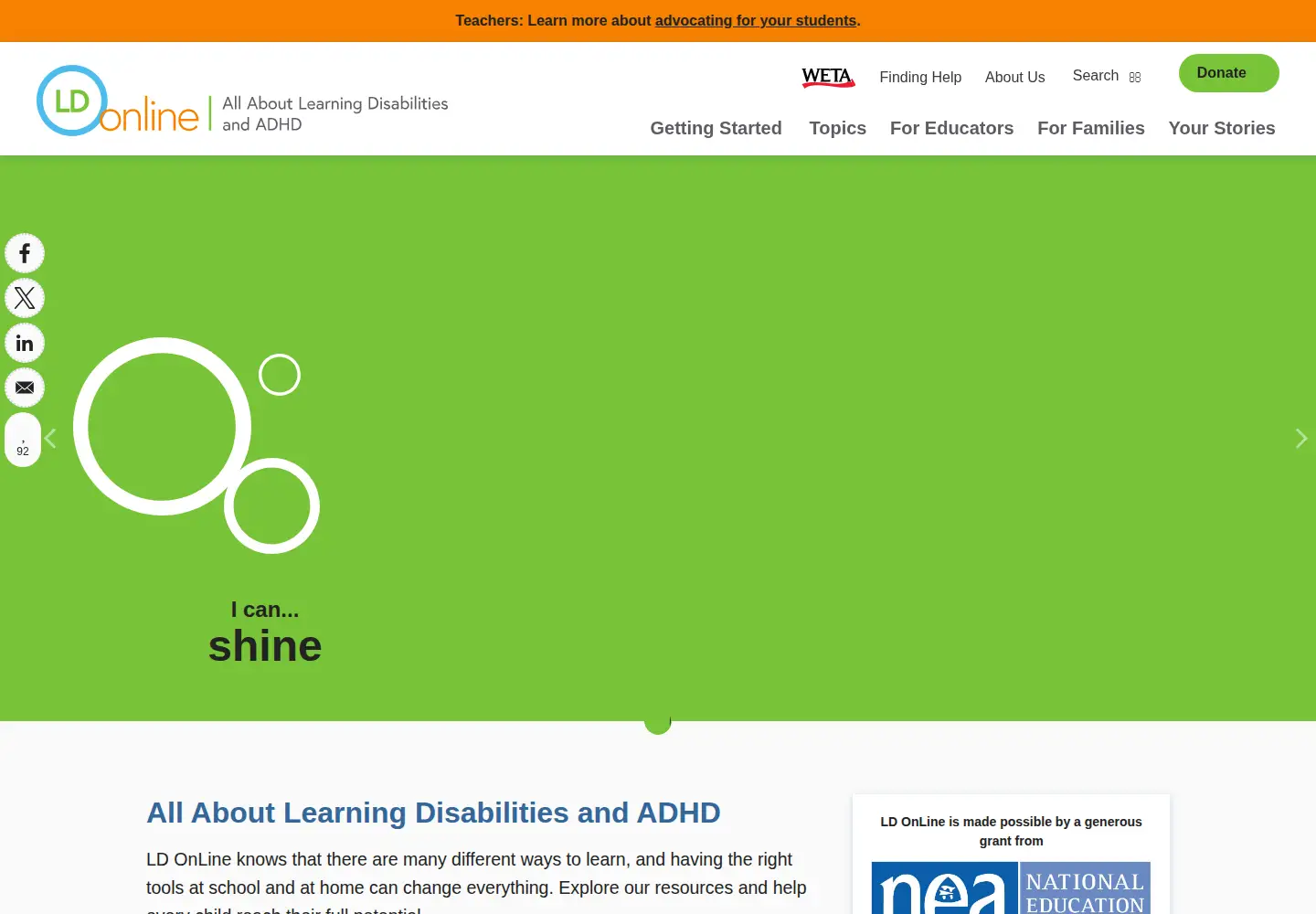 Screenshot of ldonline.org