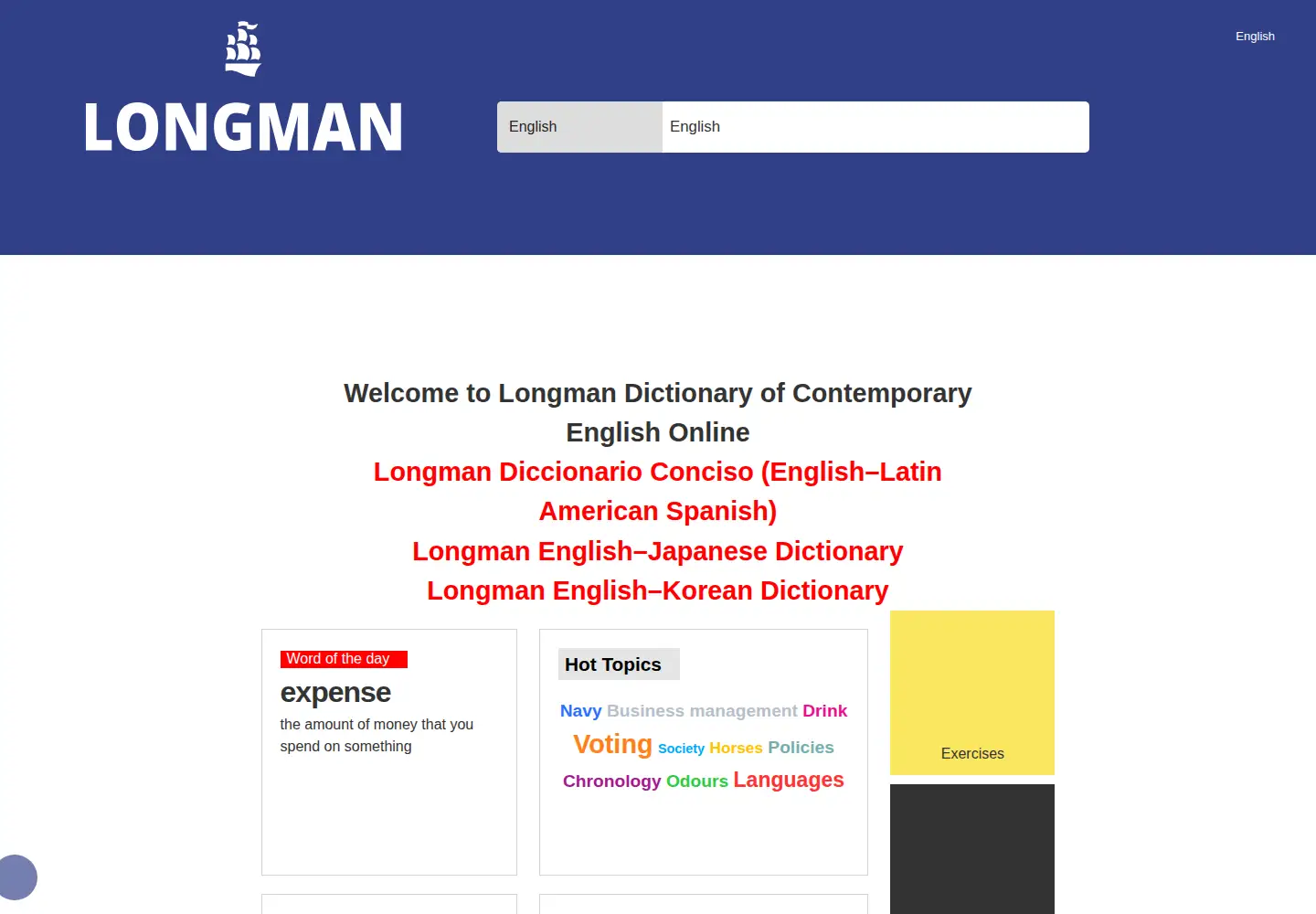 Screenshot of ldoceonline.com