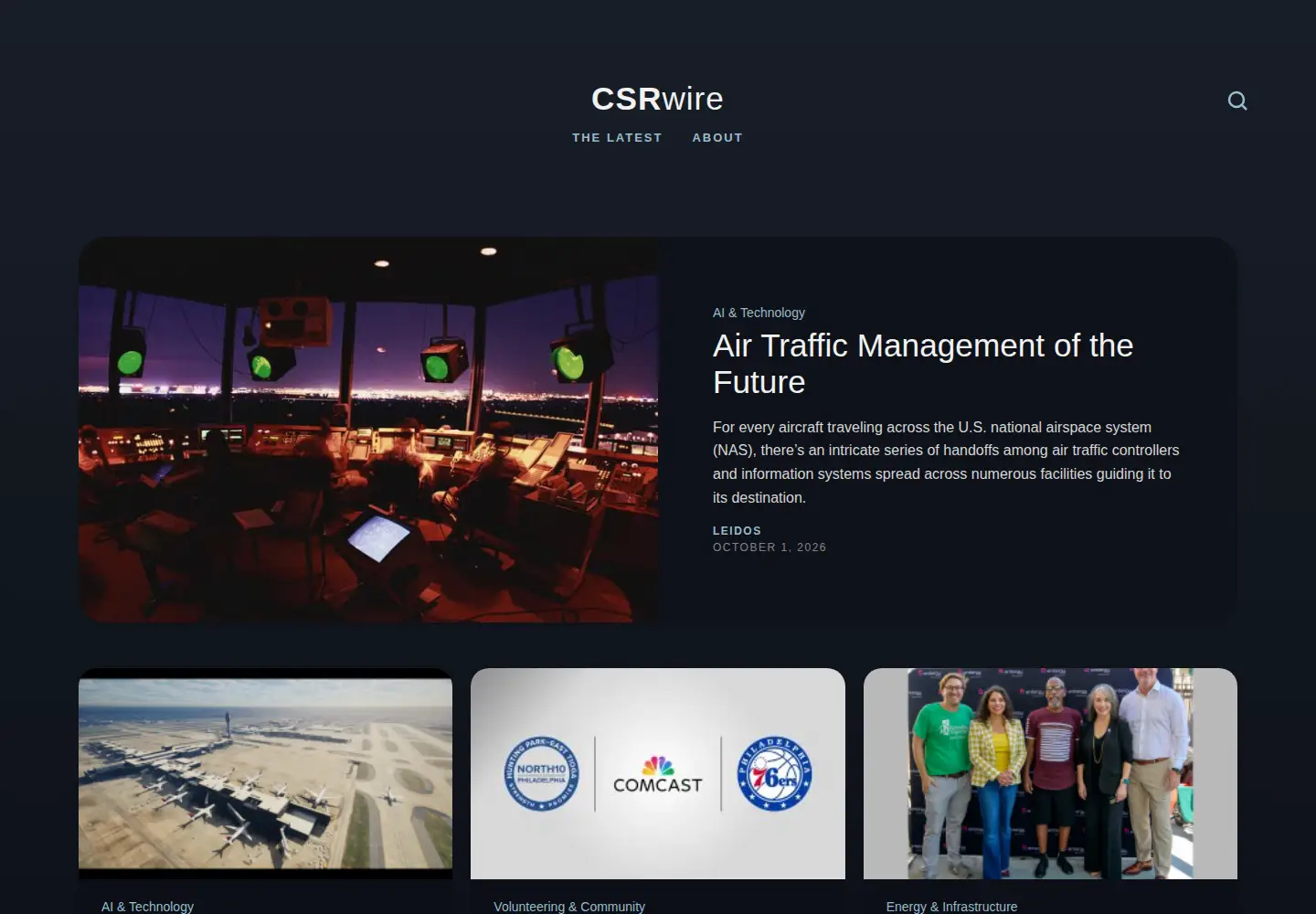 Screenshot of csrwire.com