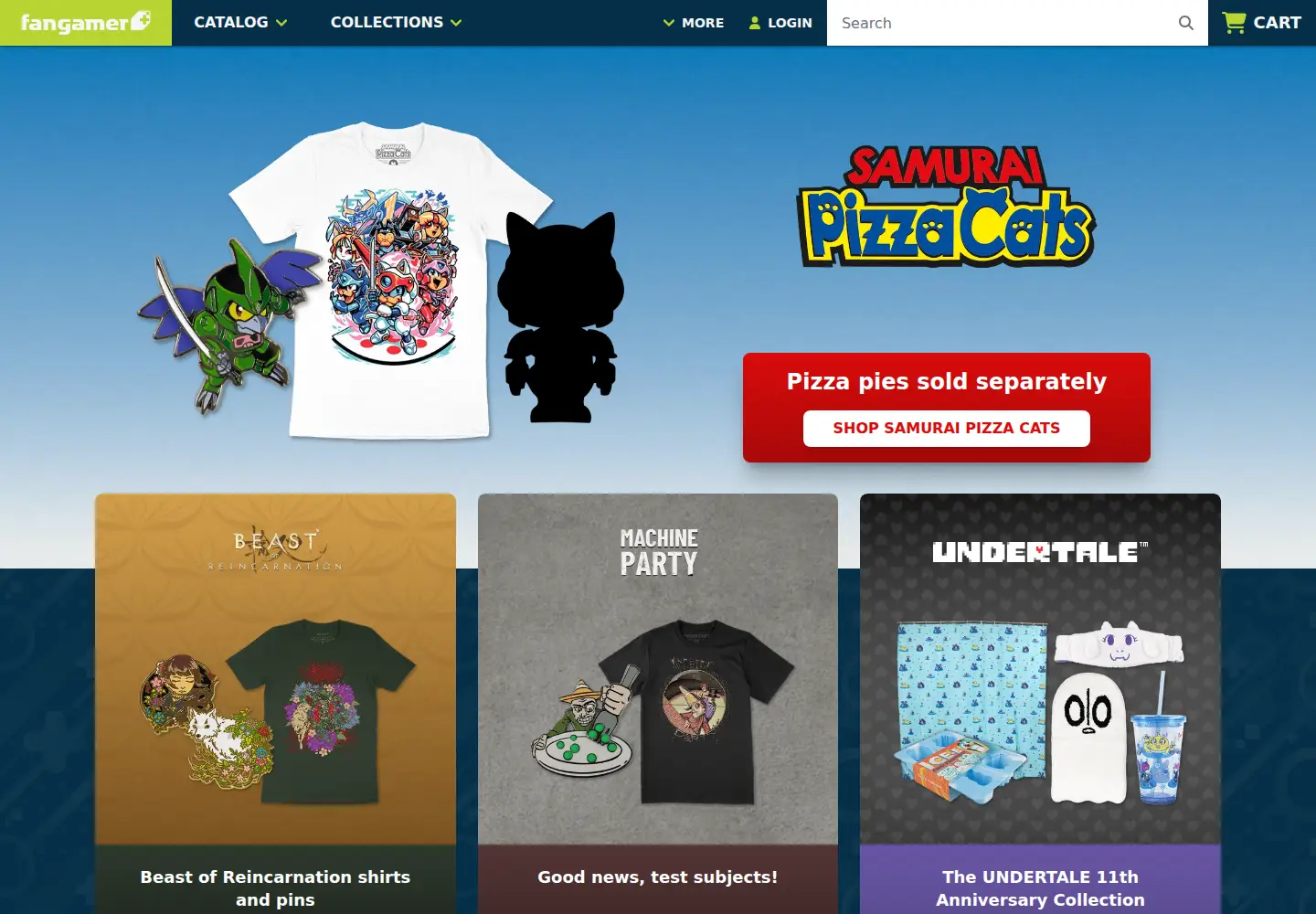 Screenshot of fangamer.com
