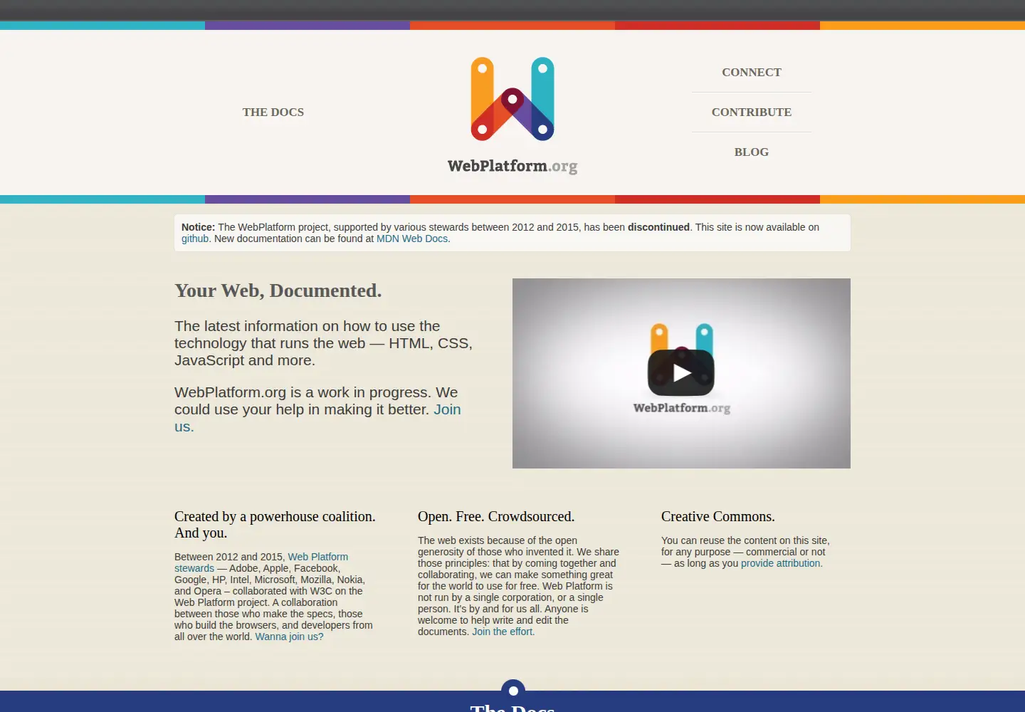 Screenshot of webplatform.org
