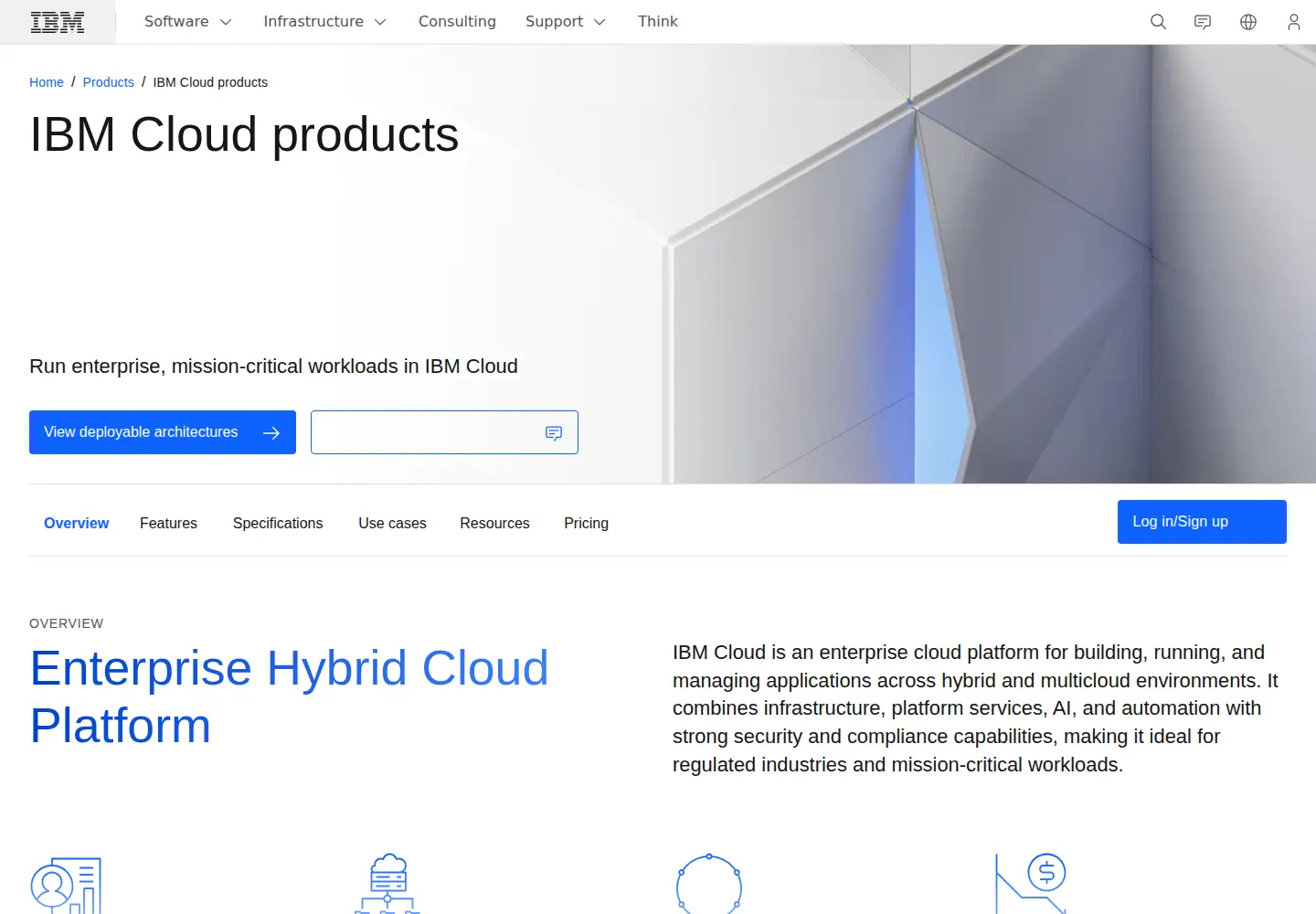 Screenshot of ibmcloud.com