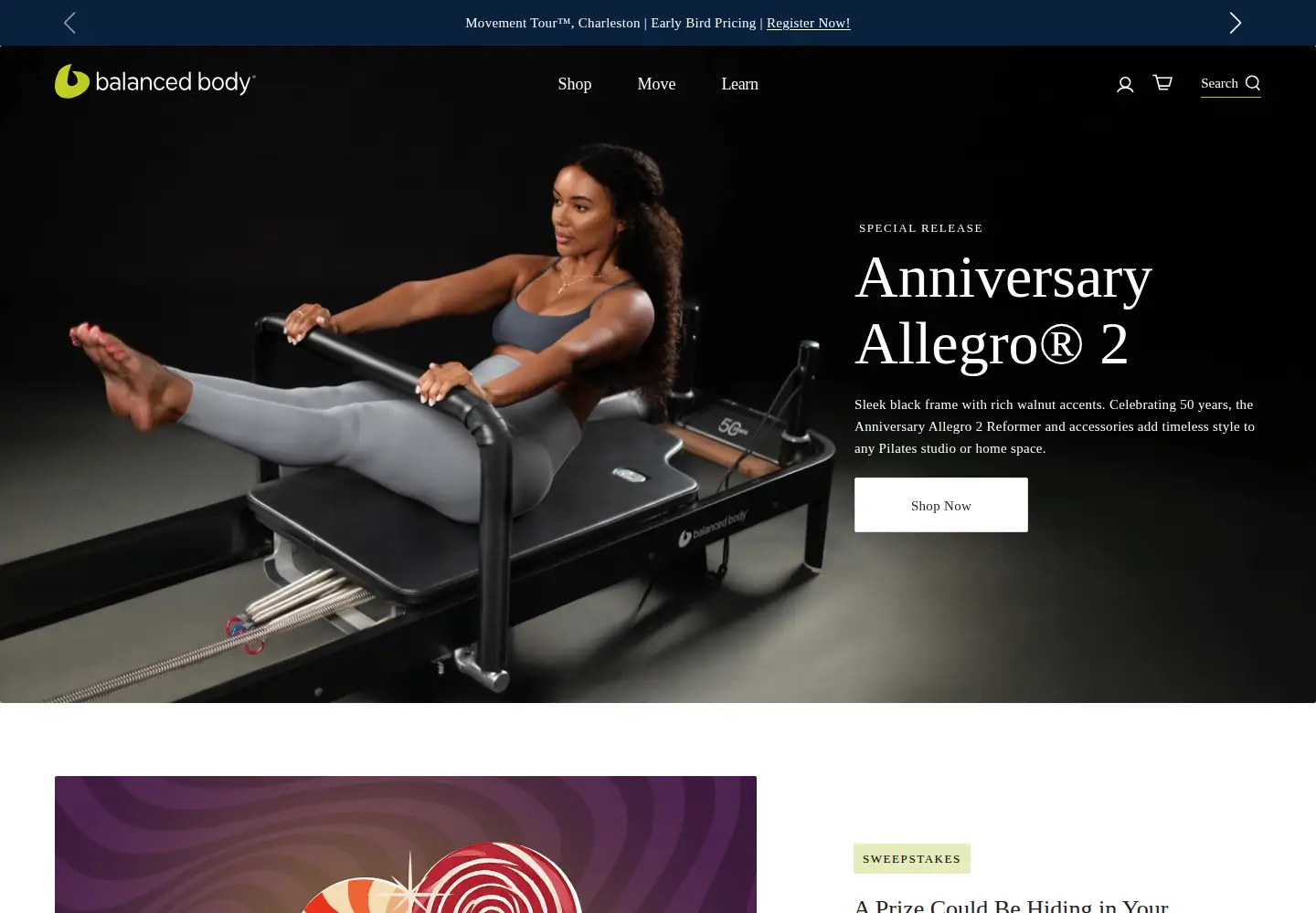 Screenshot of pilates.com