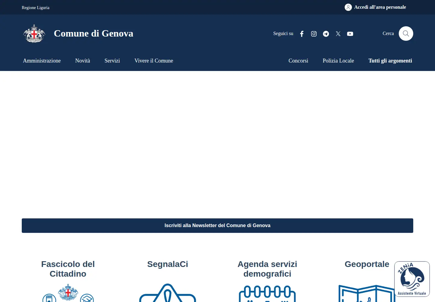 Screenshot of comune.genova.it
