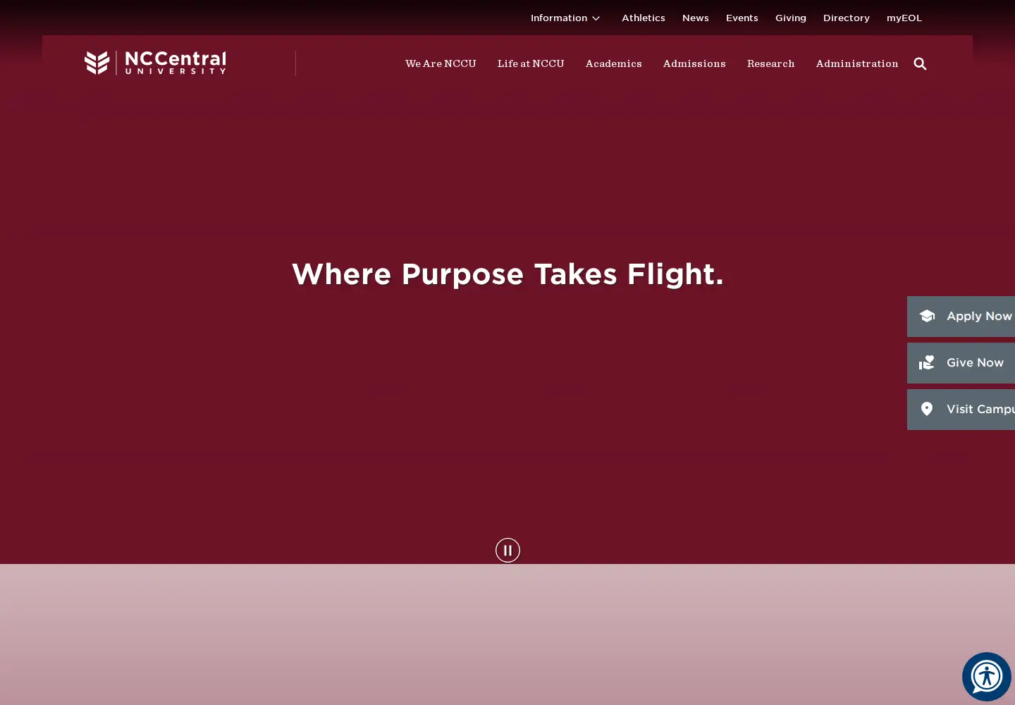 Screenshot of nccu.edu
