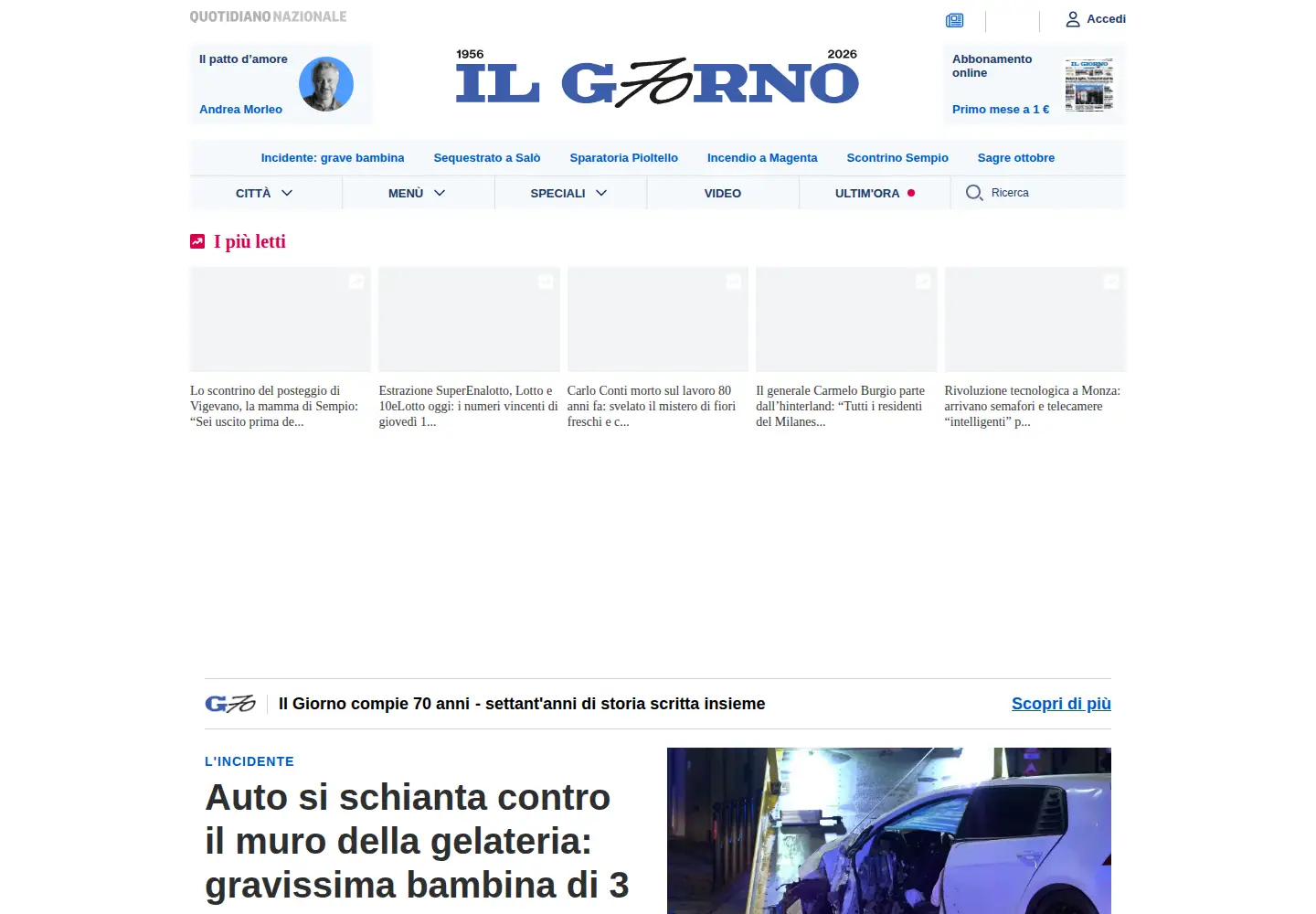 Screenshot of ilgiorno.it