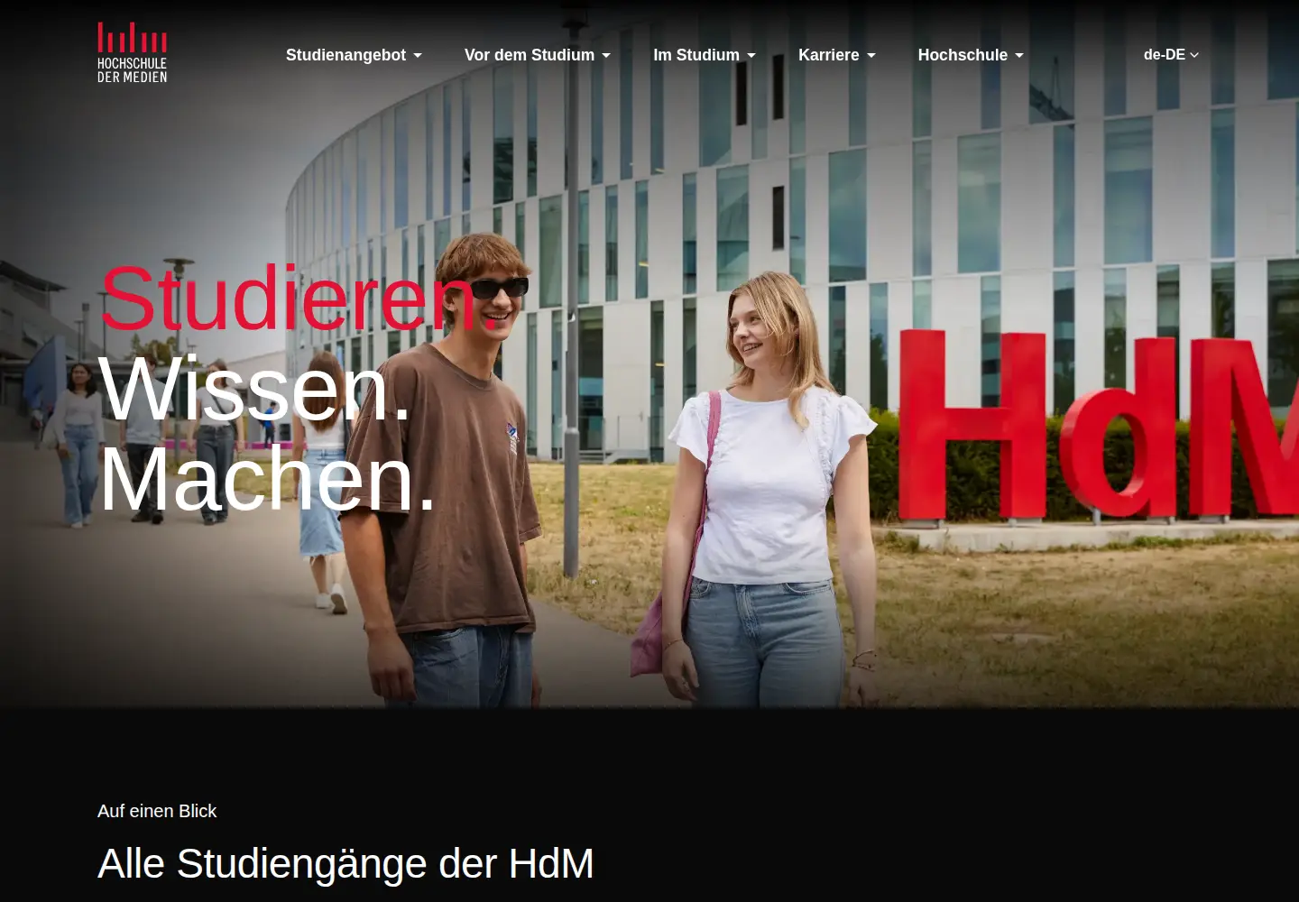 Screenshot of hdm-stuttgart.de