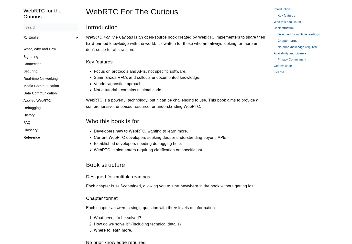 Screenshot of webrtcforthecurious.com