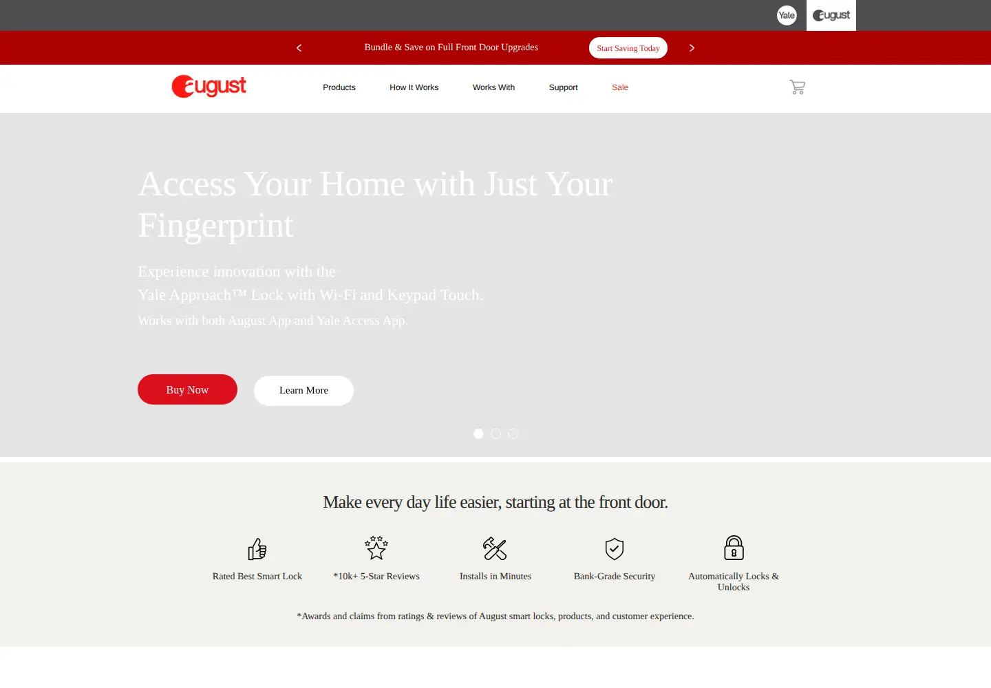 Screenshot of august.com