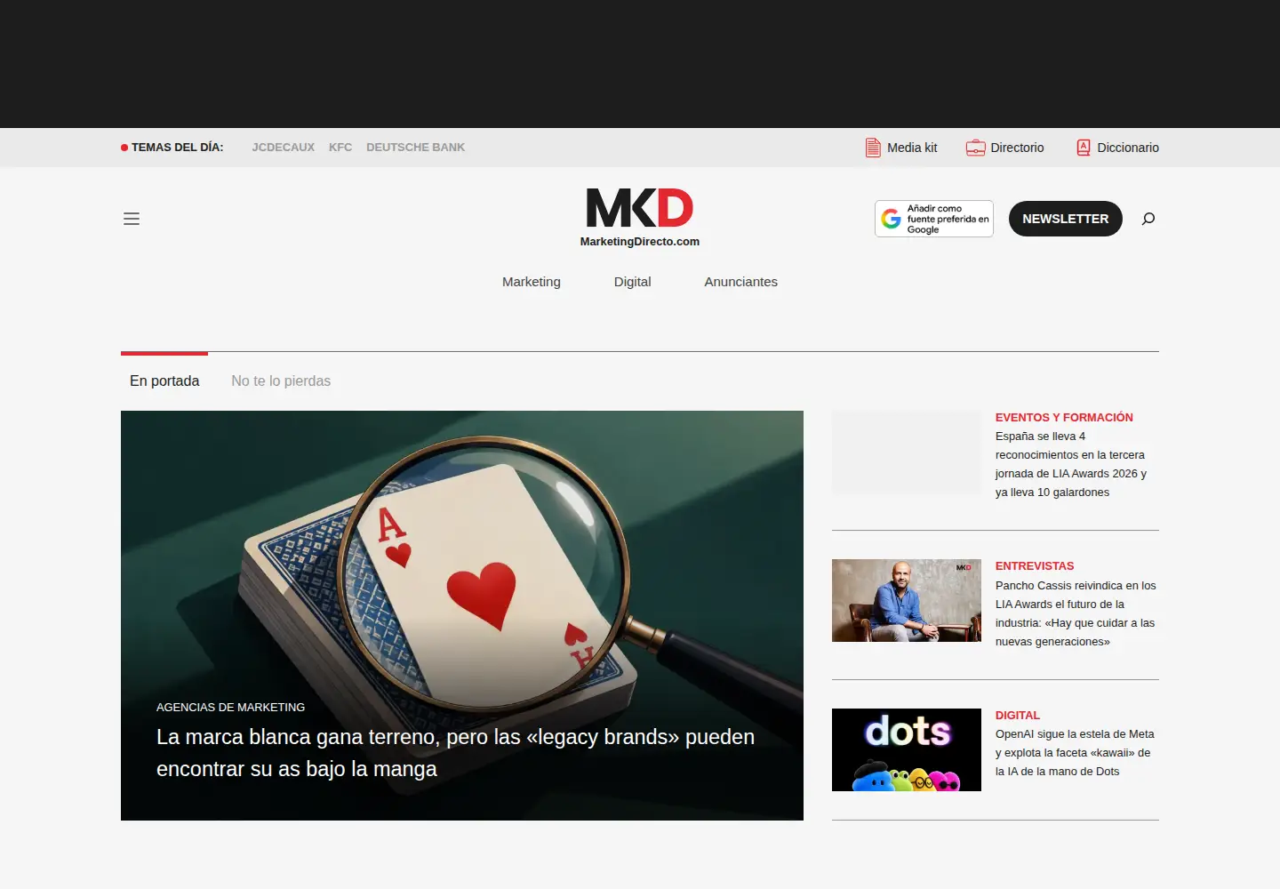 Screenshot of marketingdirecto.com