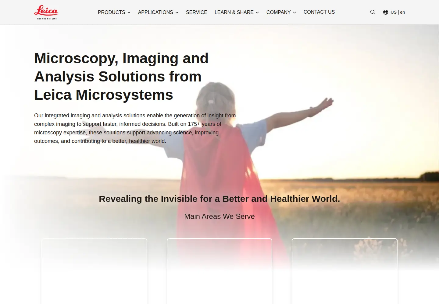 Screenshot of leica-microsystems.com