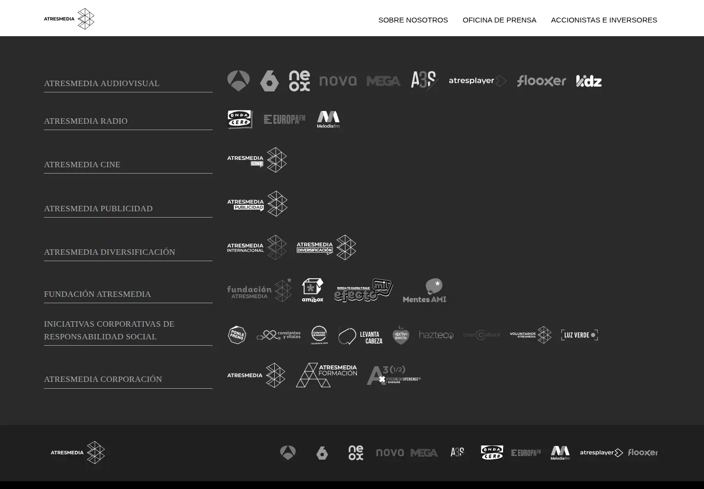 Screenshot of atresmedia.com