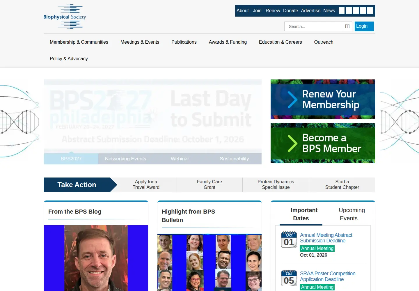Screenshot of biophysics.org