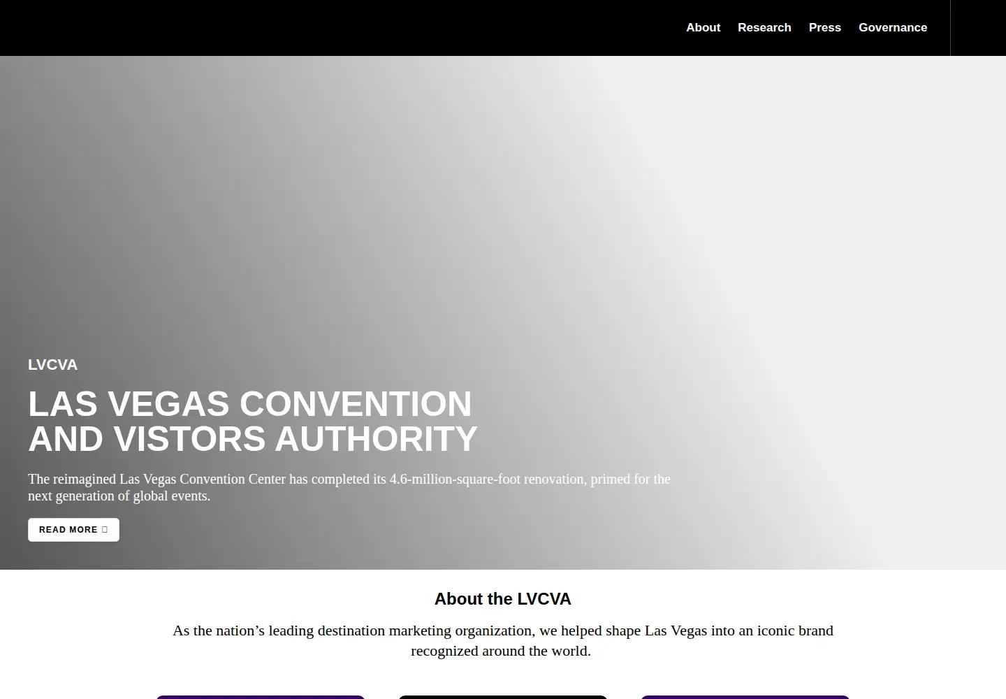 Screenshot of lvcva.com