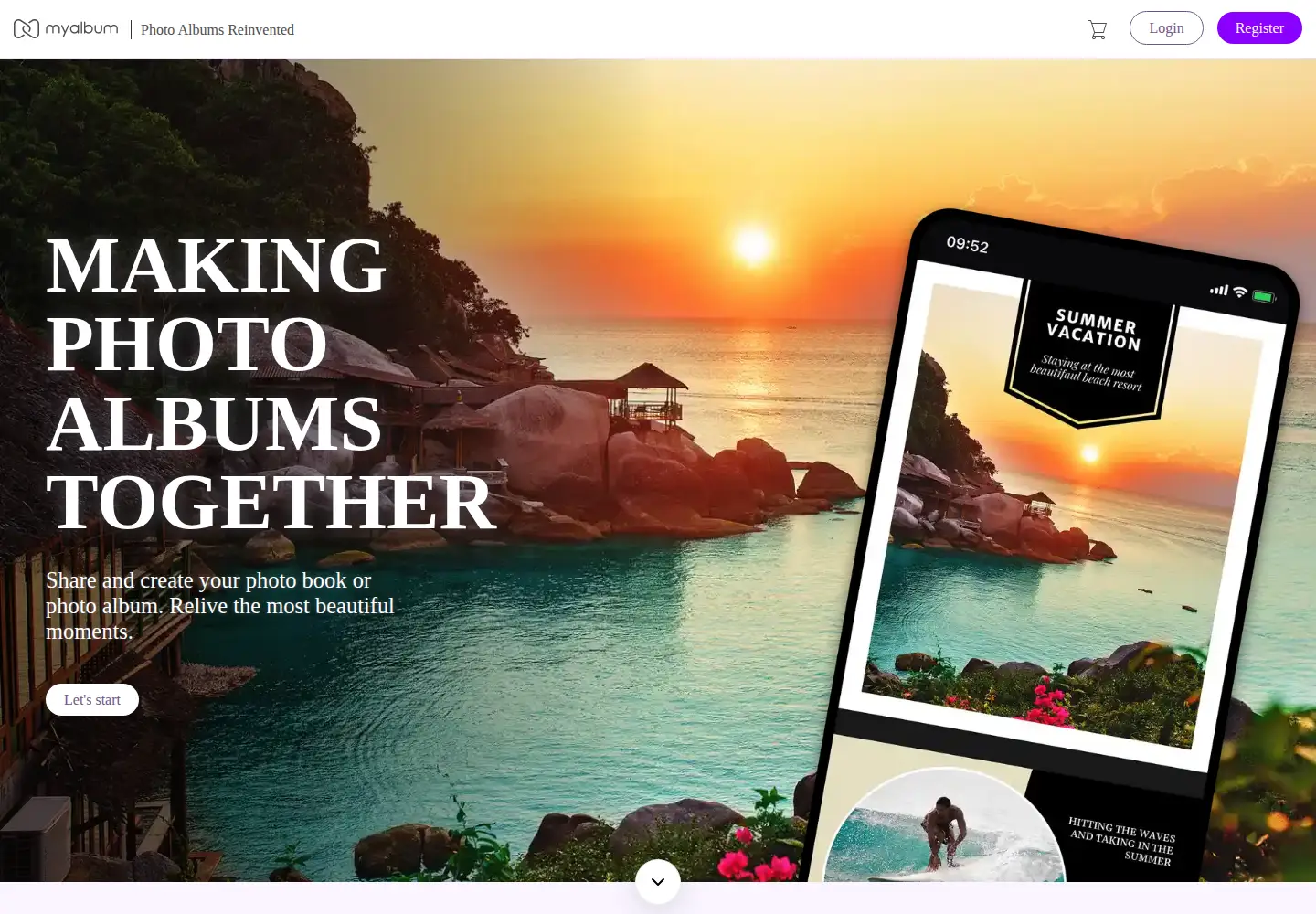 Screenshot of myalbum.com